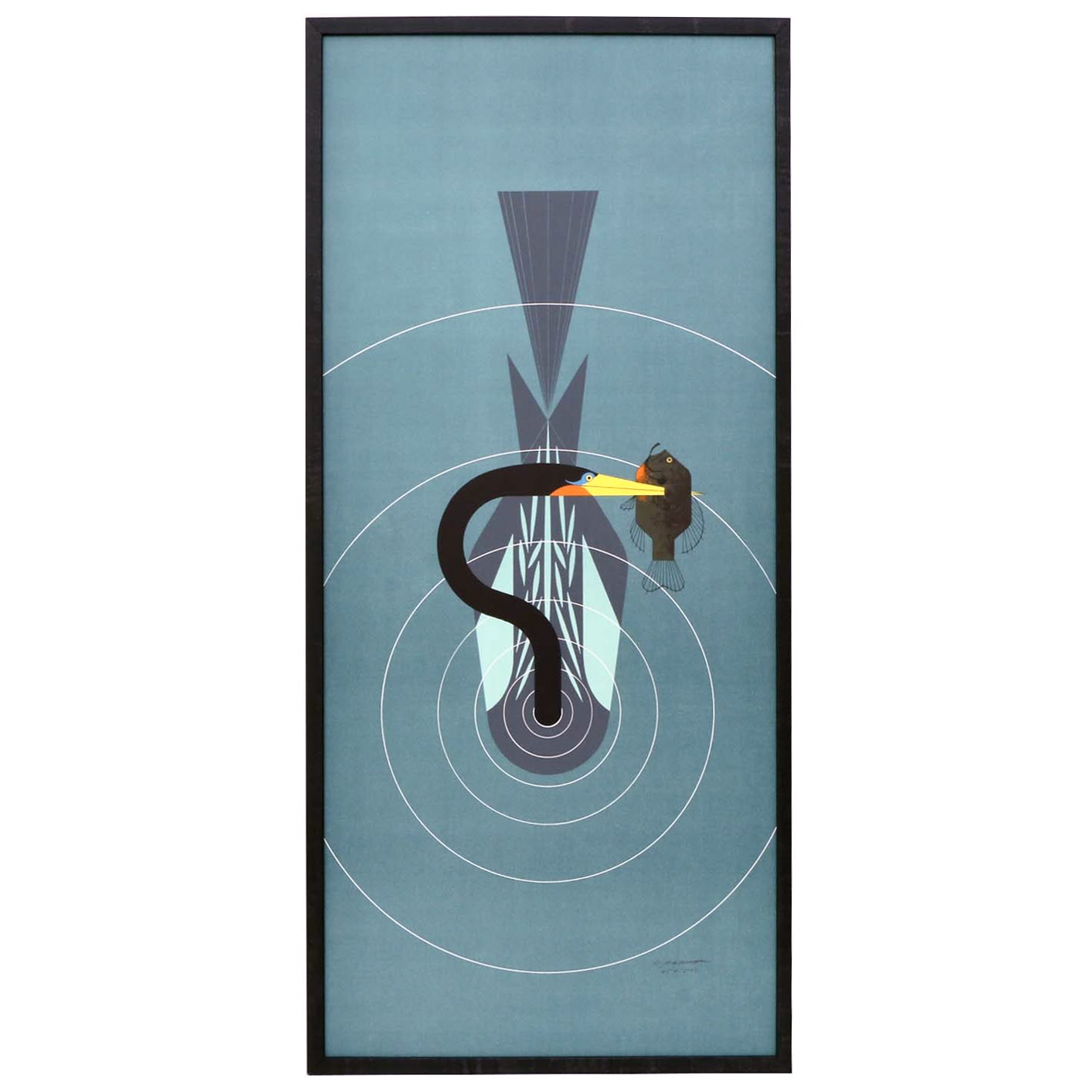 Charley Harper Lithograph "Anhinga"