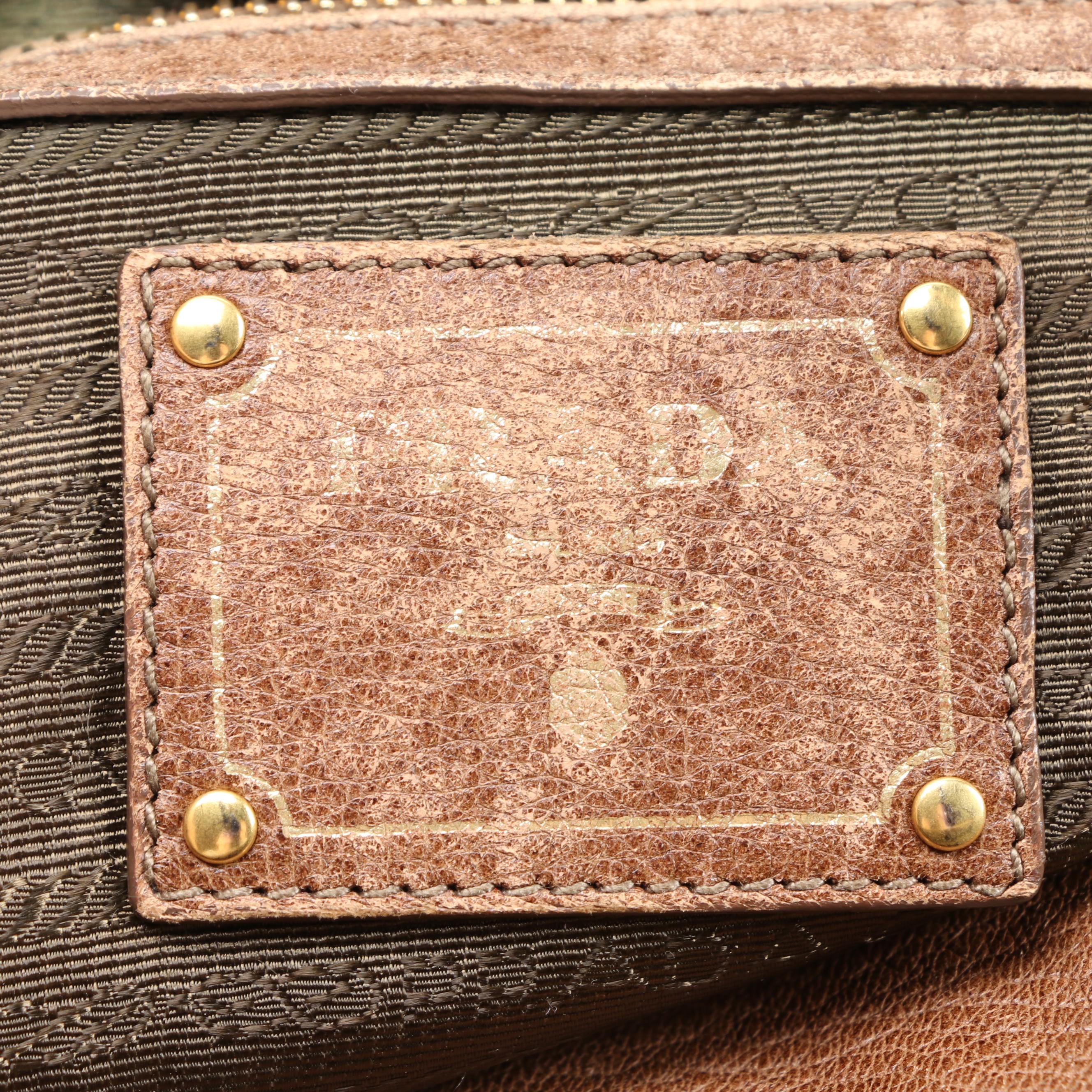 Prada Brown Ombré Deerskin Leather Hobo Bag