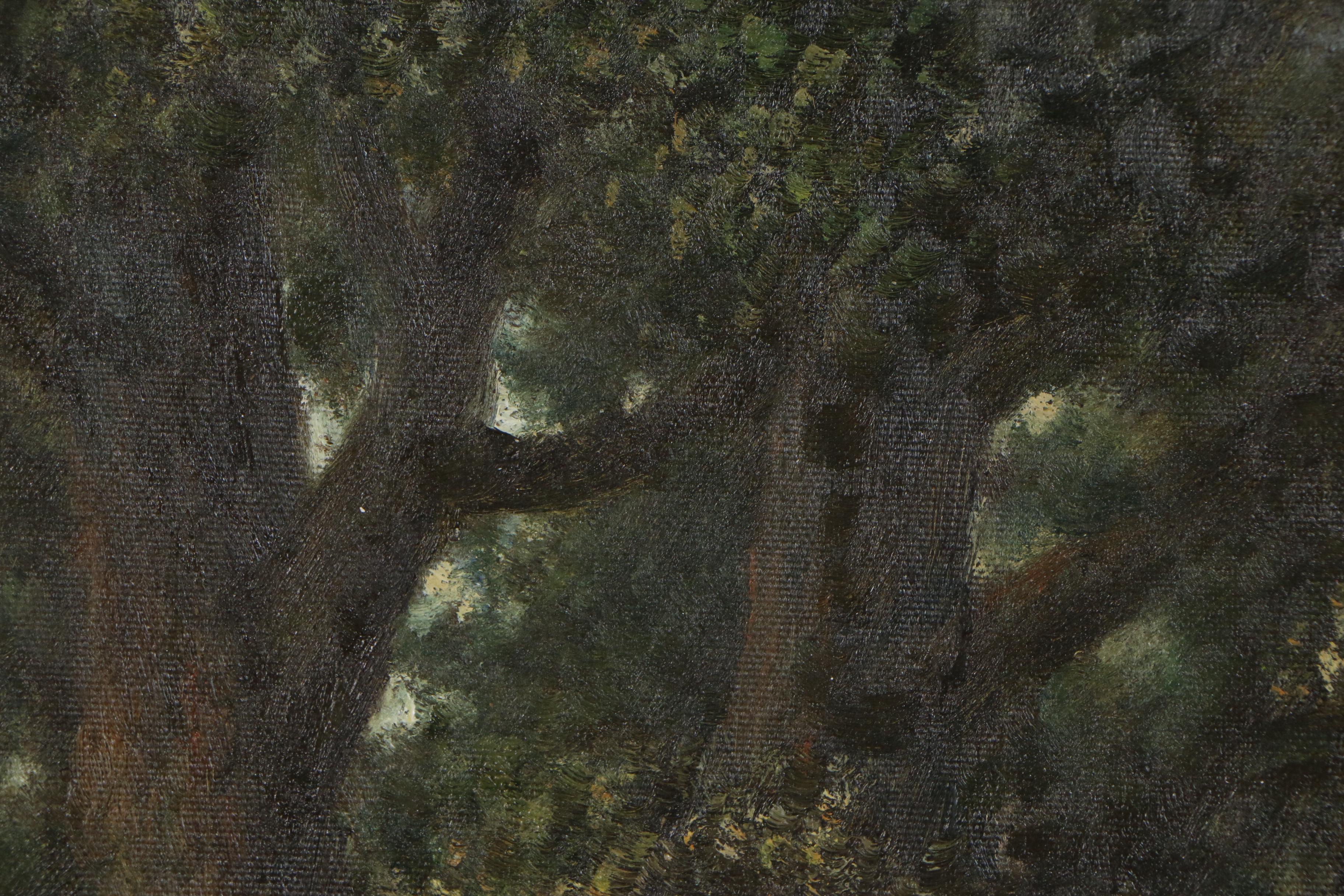 Landscape Oil Painting of Pastoral Scene with Sheep