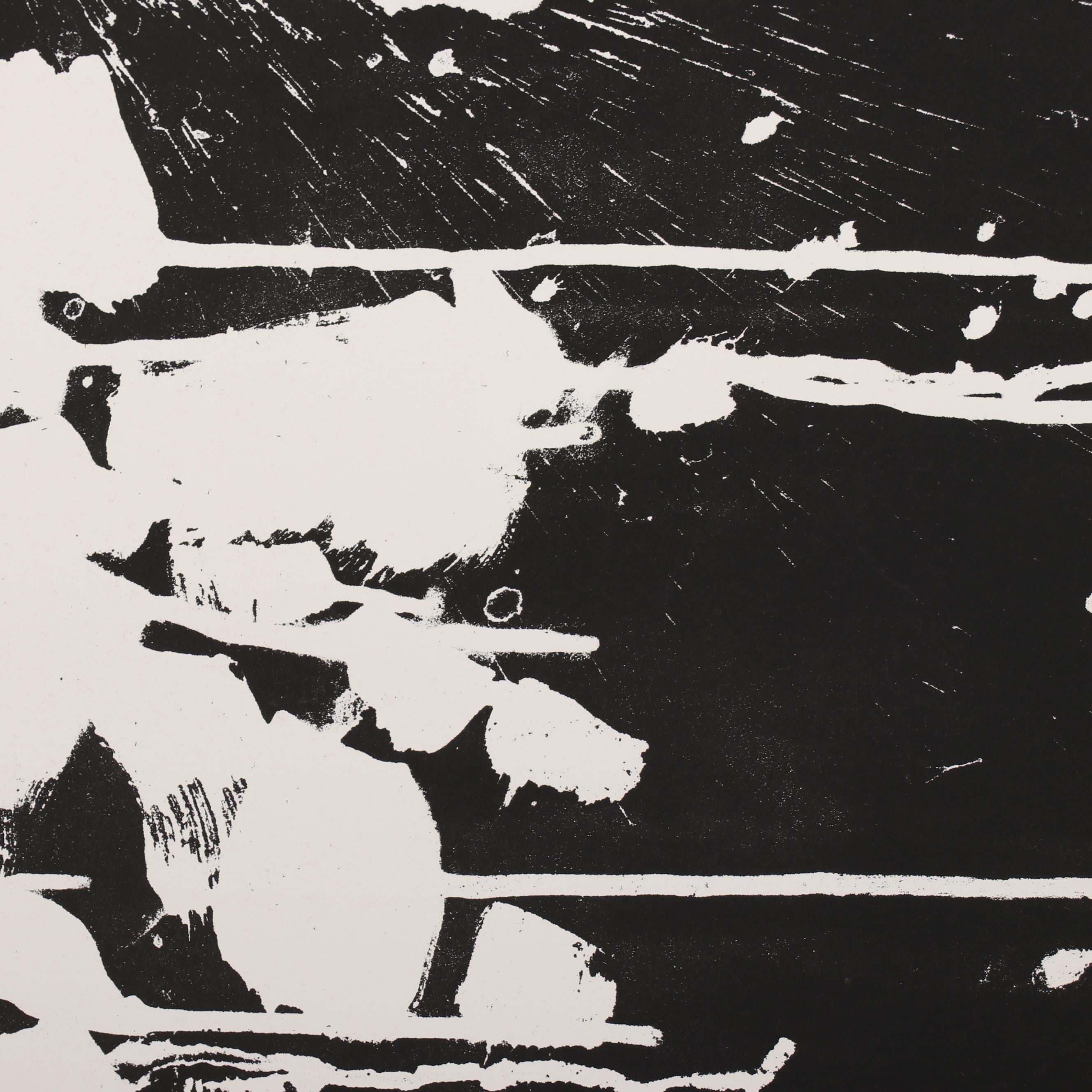 Arthur Helwig Abstract Lithograph, Mid to Late 20th Century