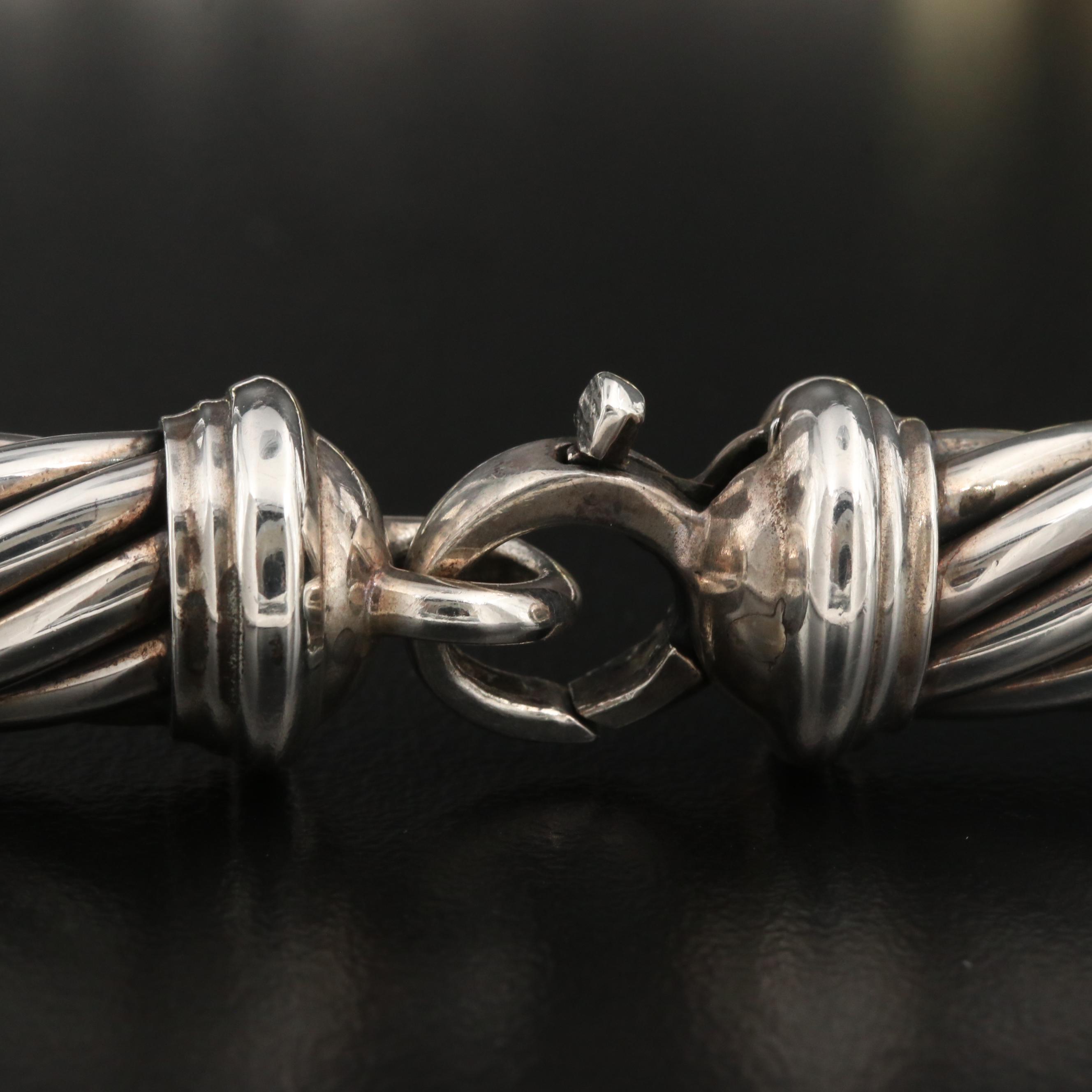 David Yurman "Classic Cable" Sterling Silver Necklace with 14K Accents