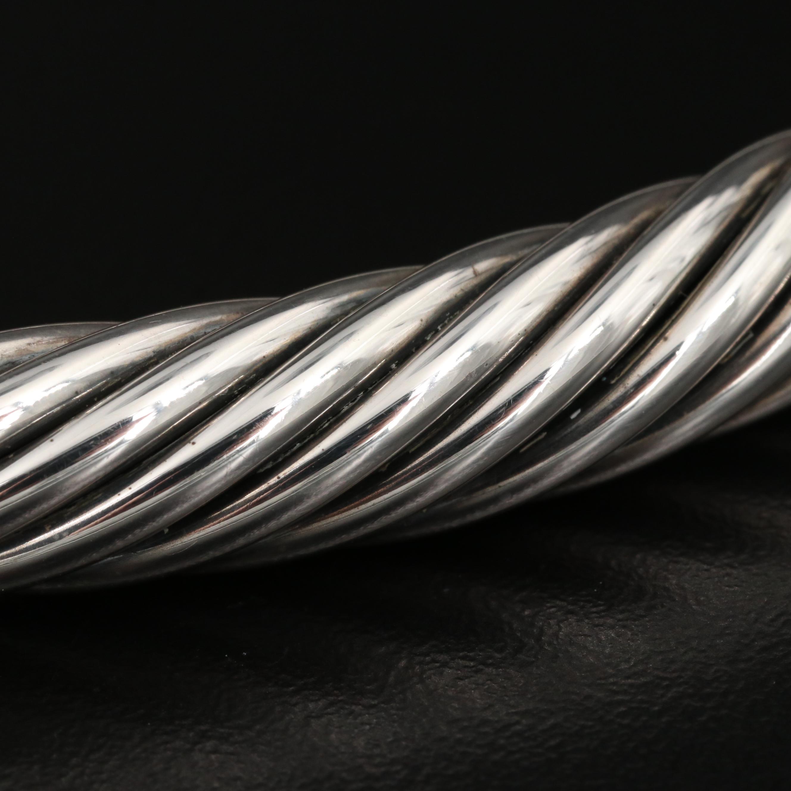 David Yurman "Classic Cable" Sterling Silver Necklace with 14K Accents