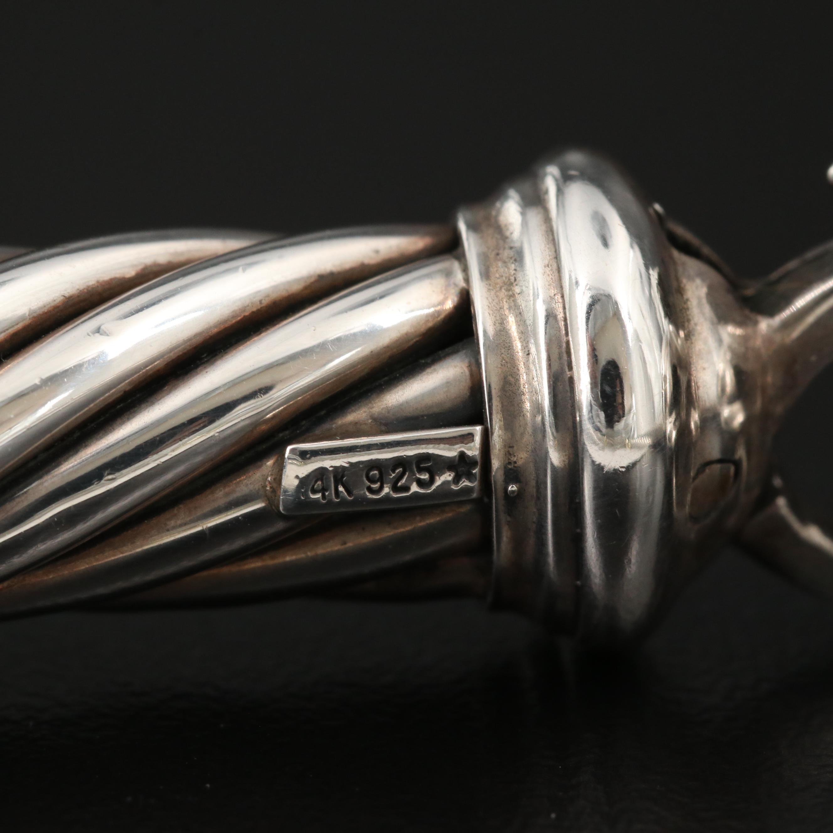 David Yurman "Classic Cable" Sterling Silver Necklace with 14K Accents