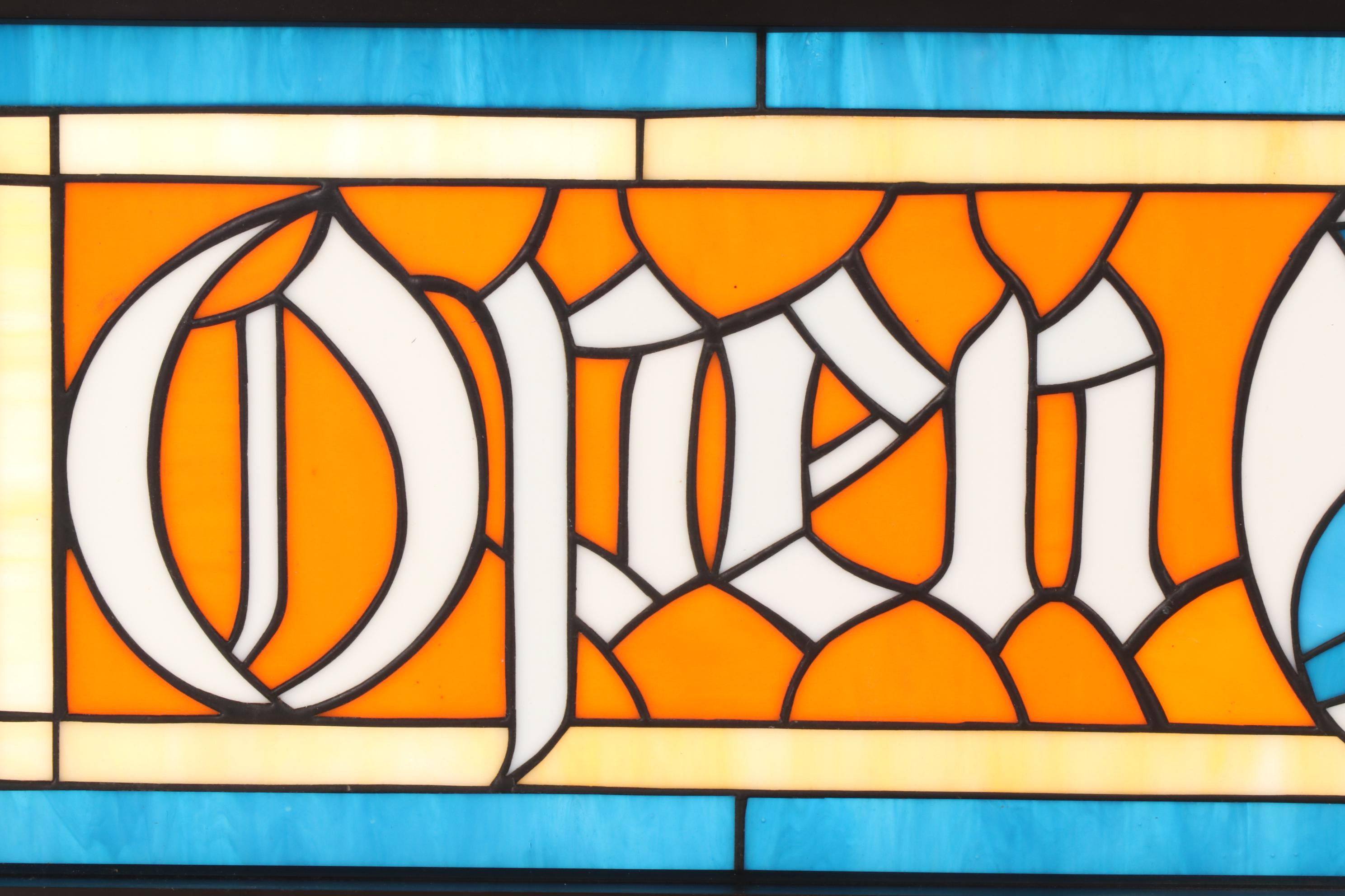 White Castle Stained Glass and Metal Signs, Late 20th Century