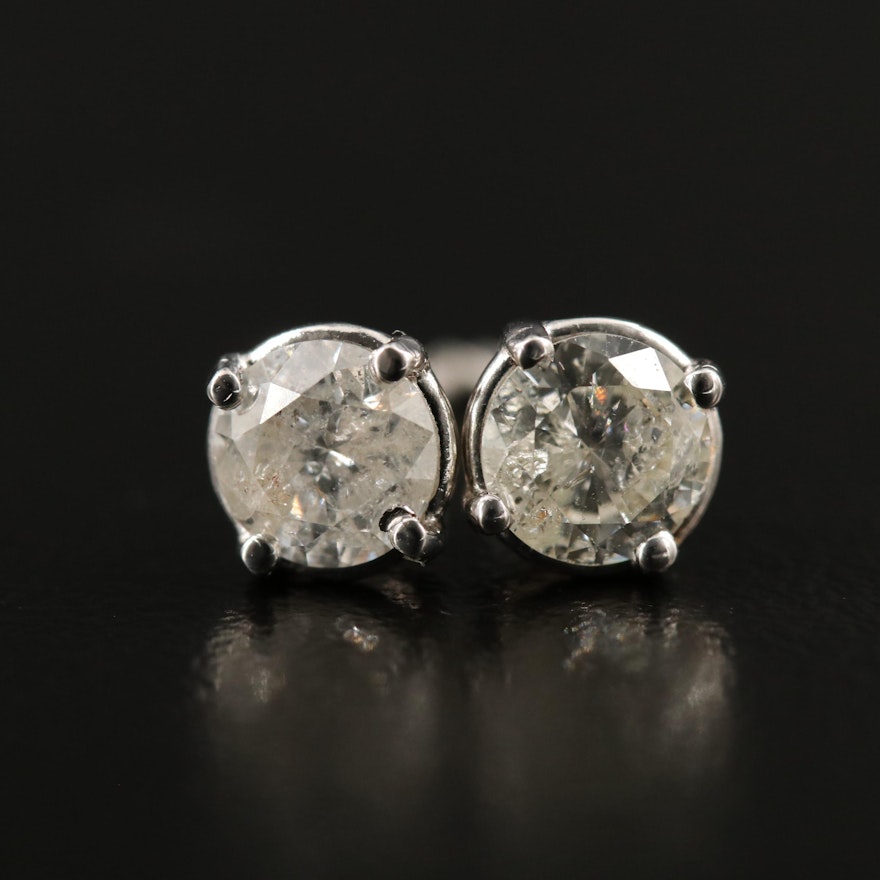 14K 1.09 CTW Diamond Stud Earrings