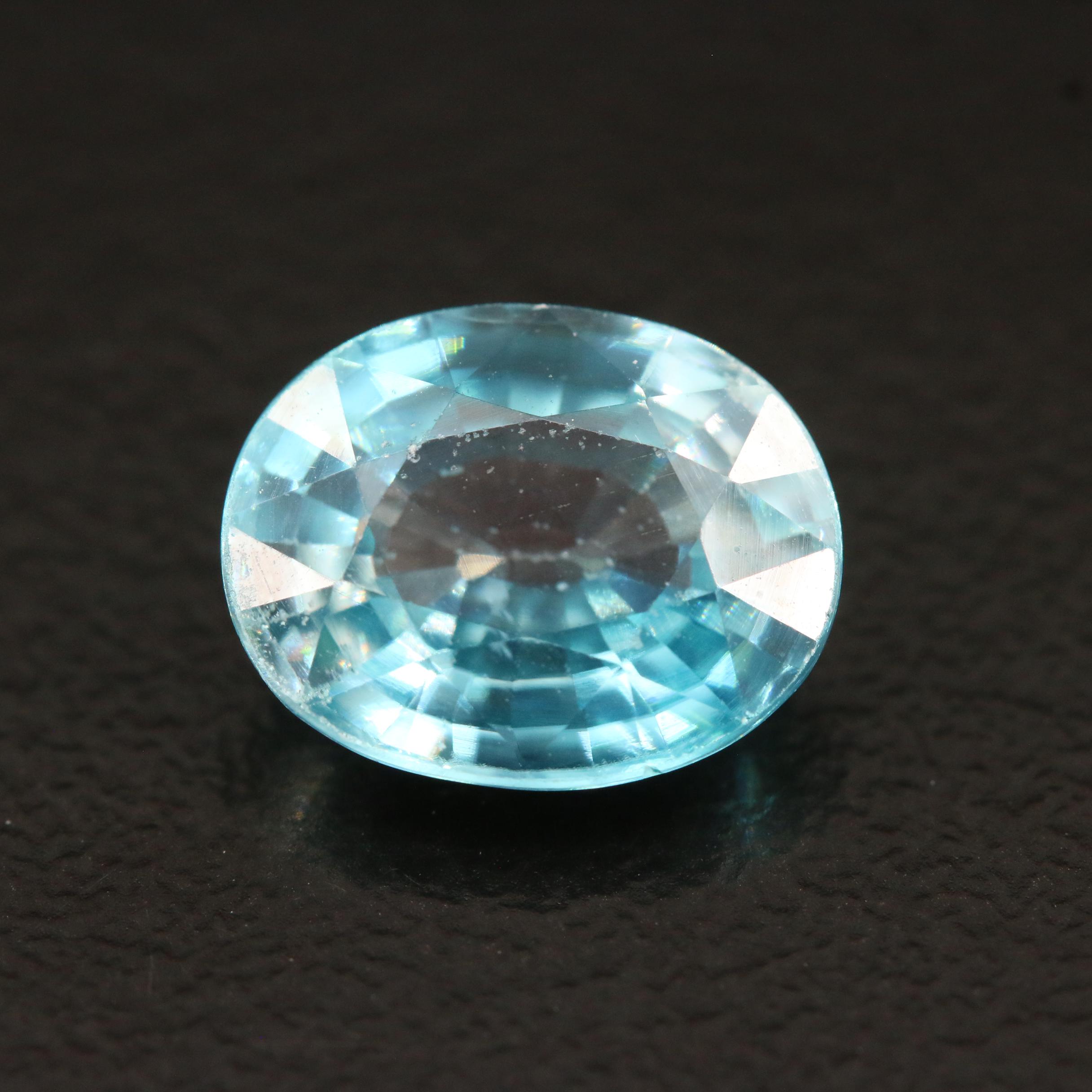 Loose 3.60 CT Oval Faceted Zircon