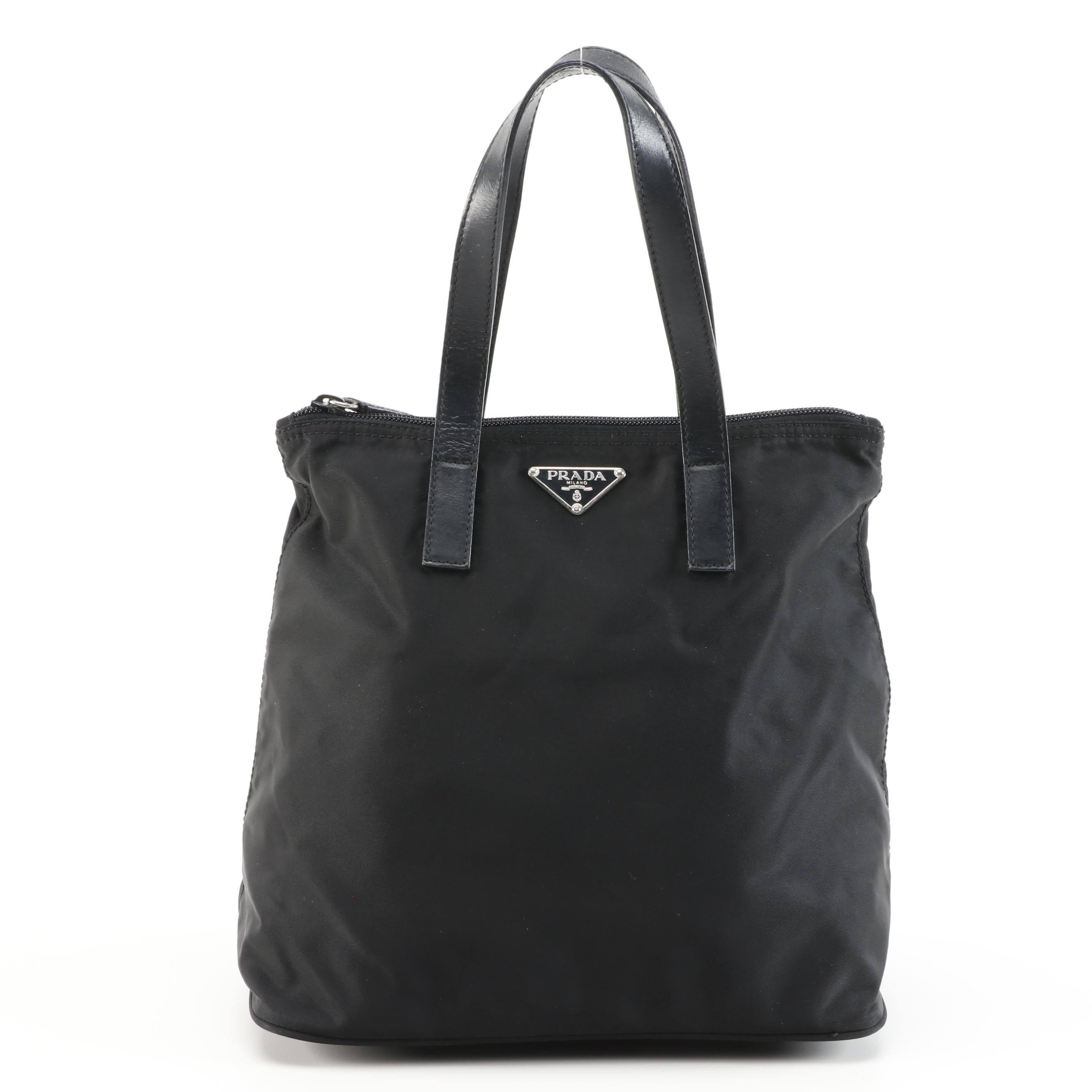 Prada Black Nylon Small Tote