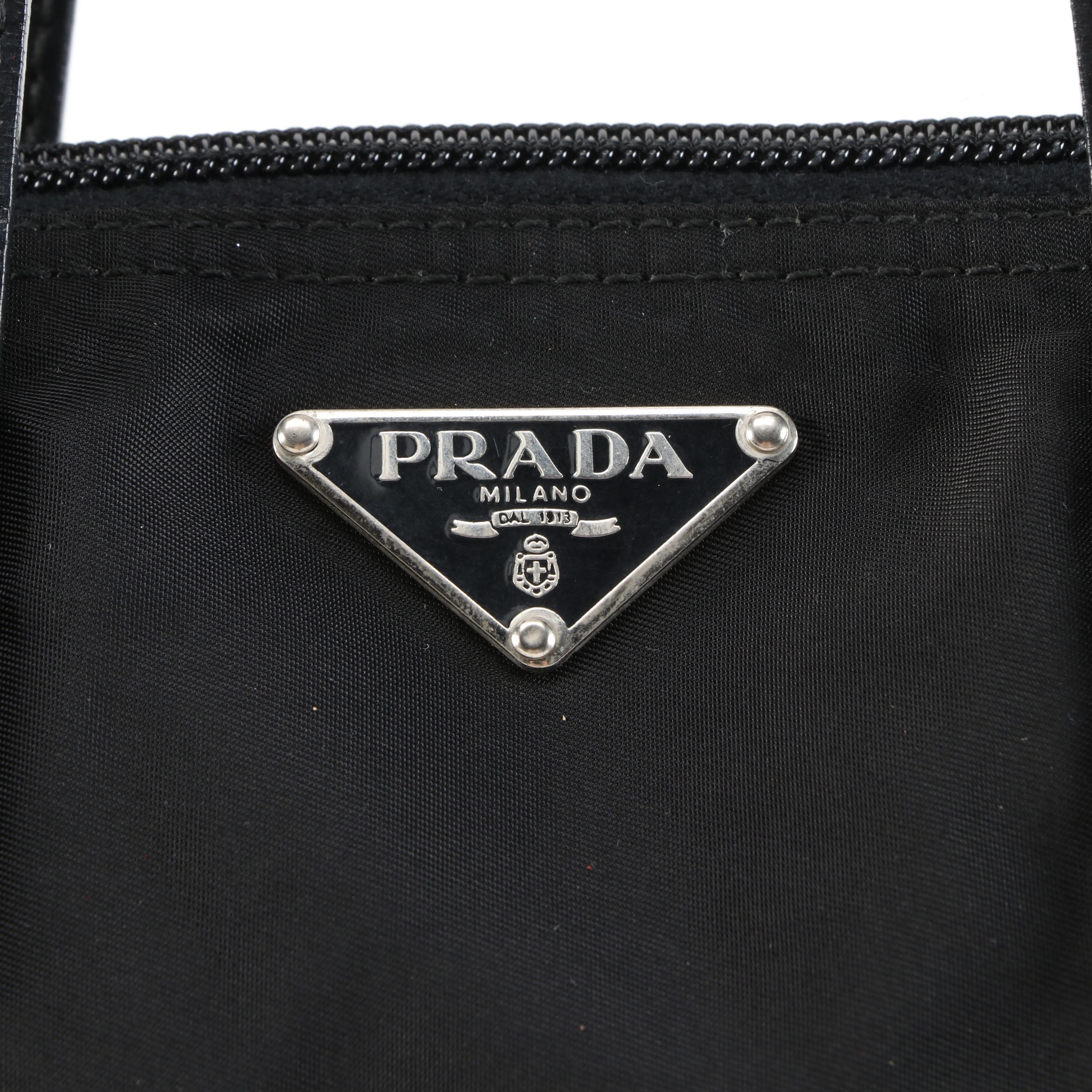 Prada Black Nylon Small Tote