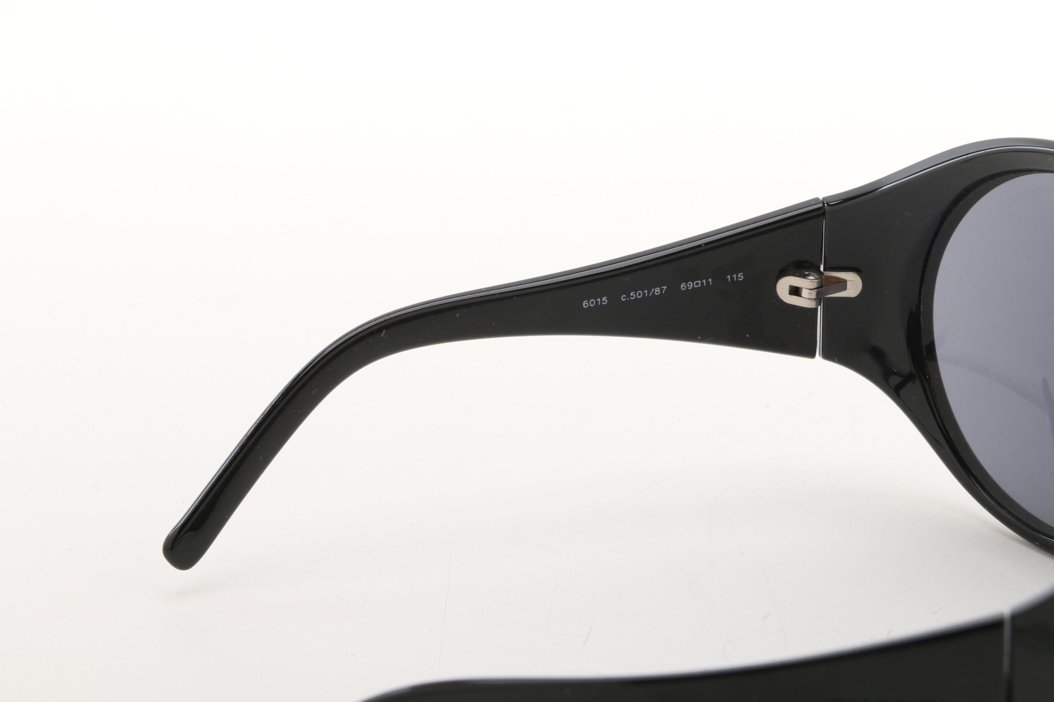 Chanel 6015 Oversized Sunglasses in Black with Case