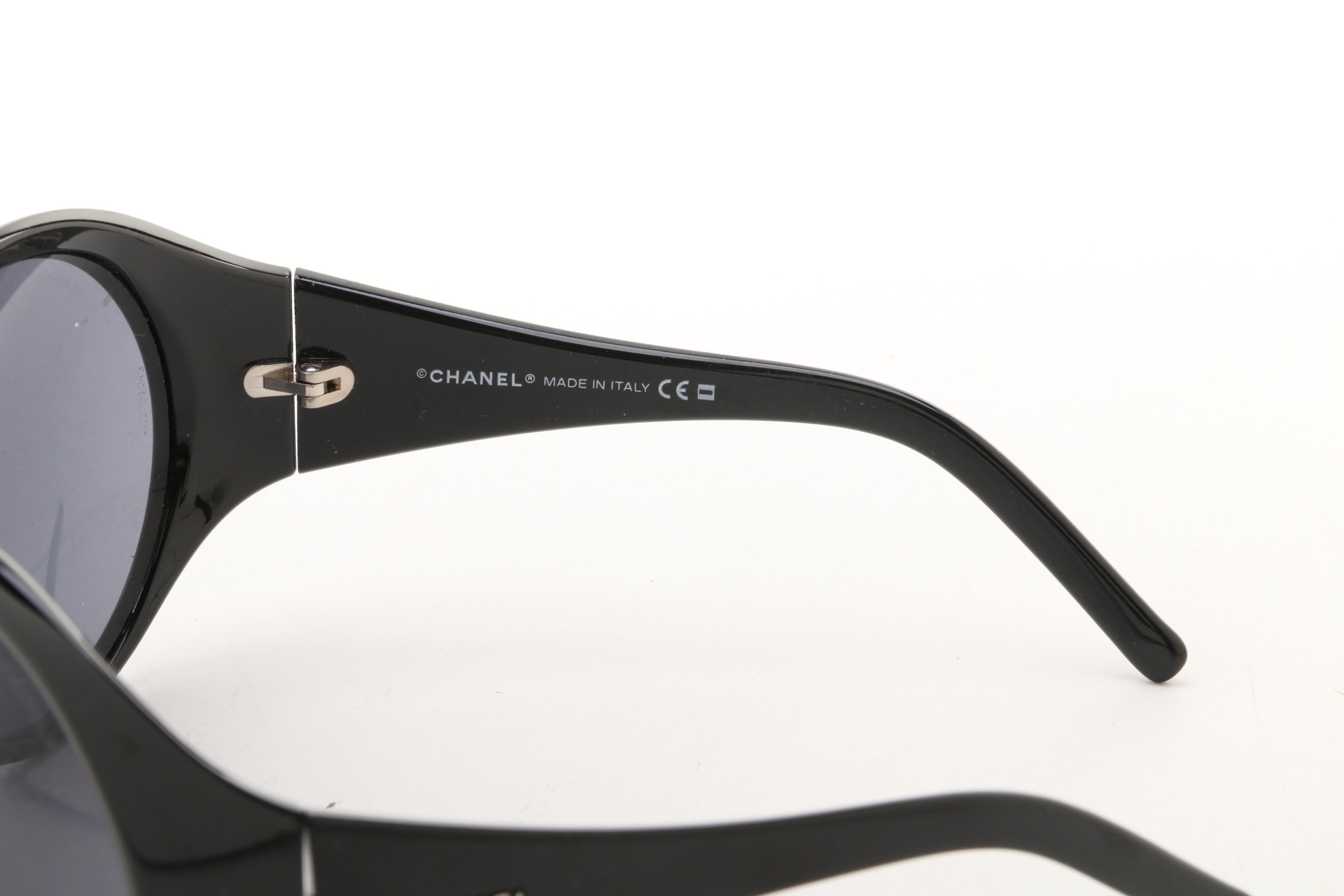 Chanel 6015 Oversized Sunglasses in Black with Case