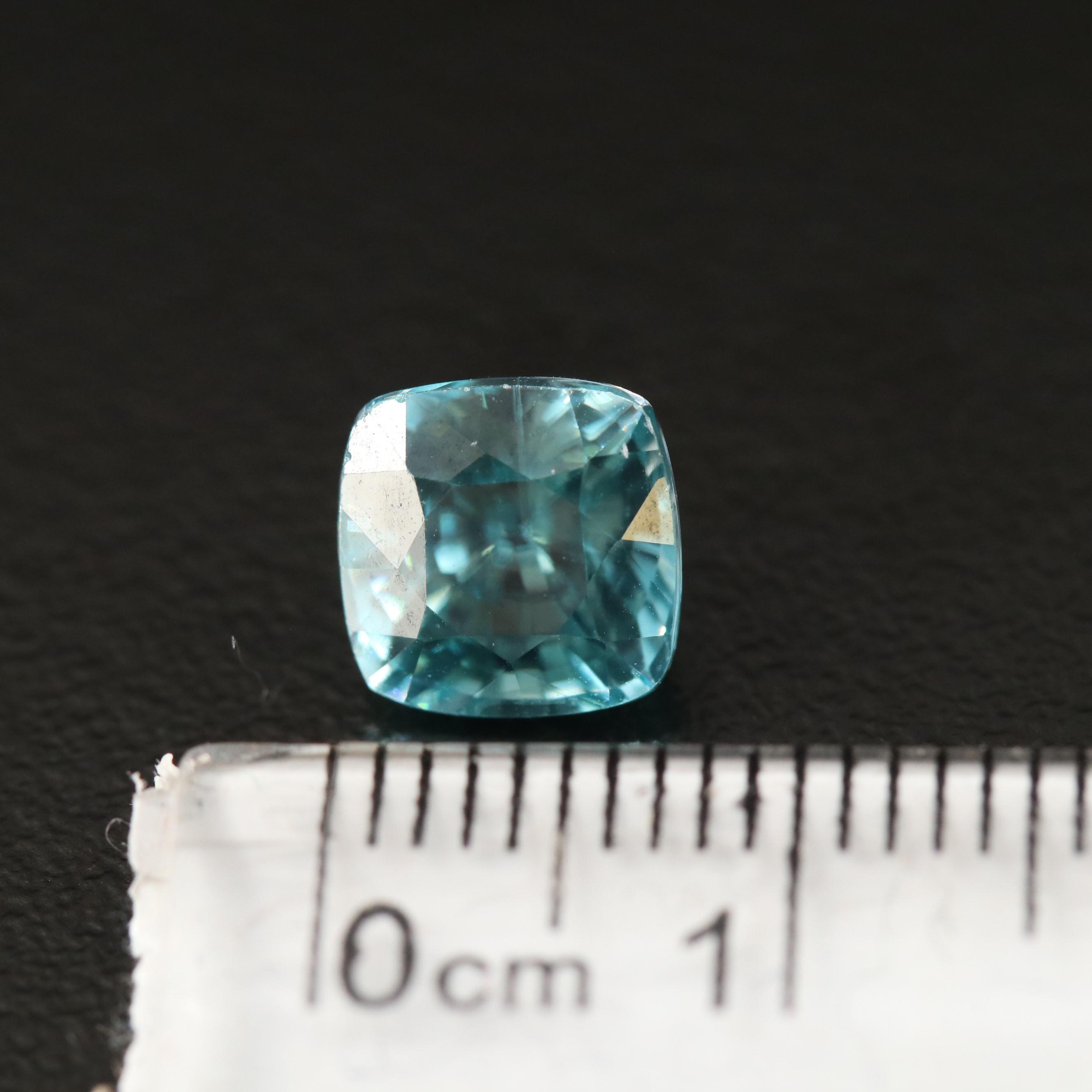Loose 3.66 CT Square Cushion Cut Zircon