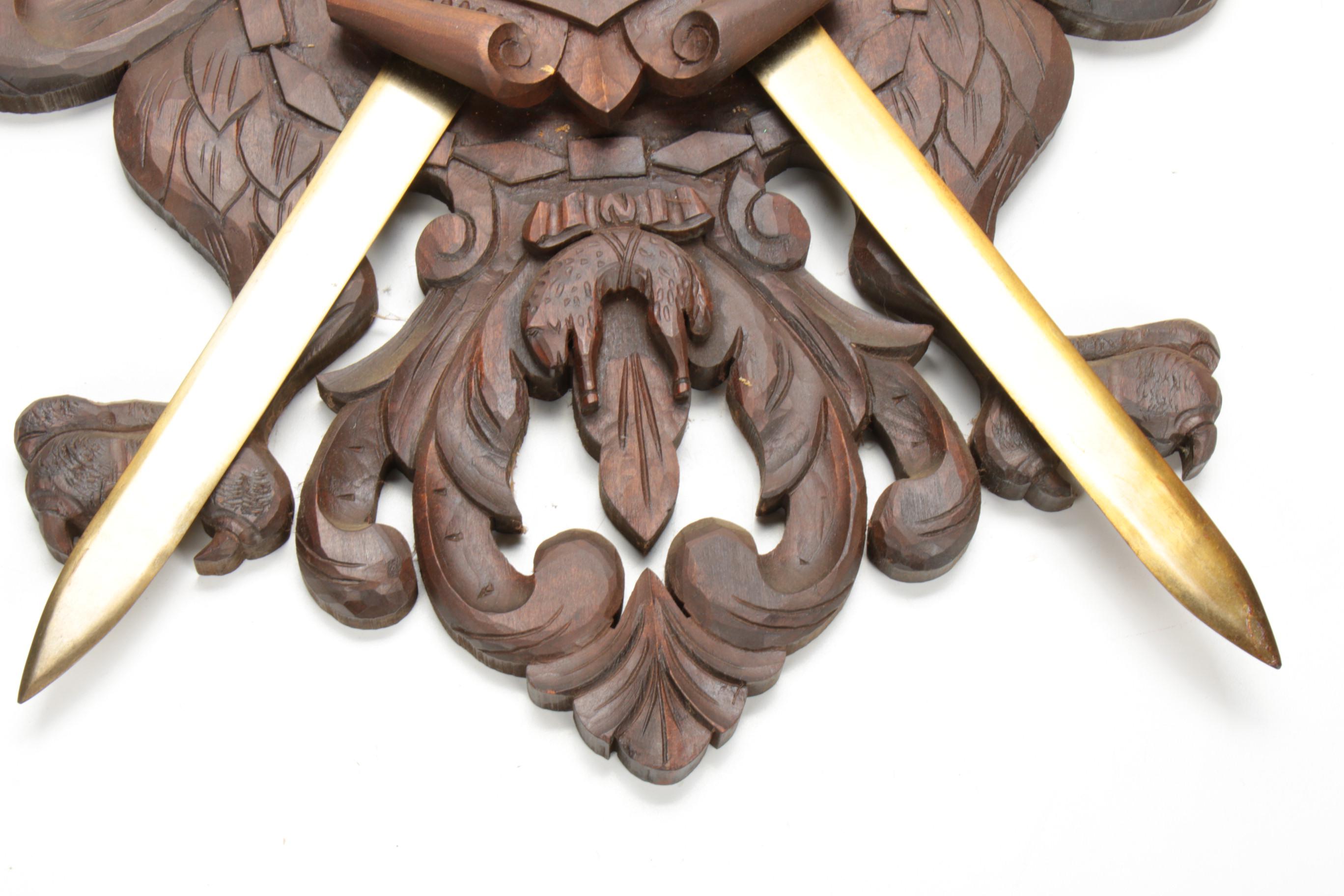 Coat of Arms of Toledo, Spain Wood Wall Plaque with Swords