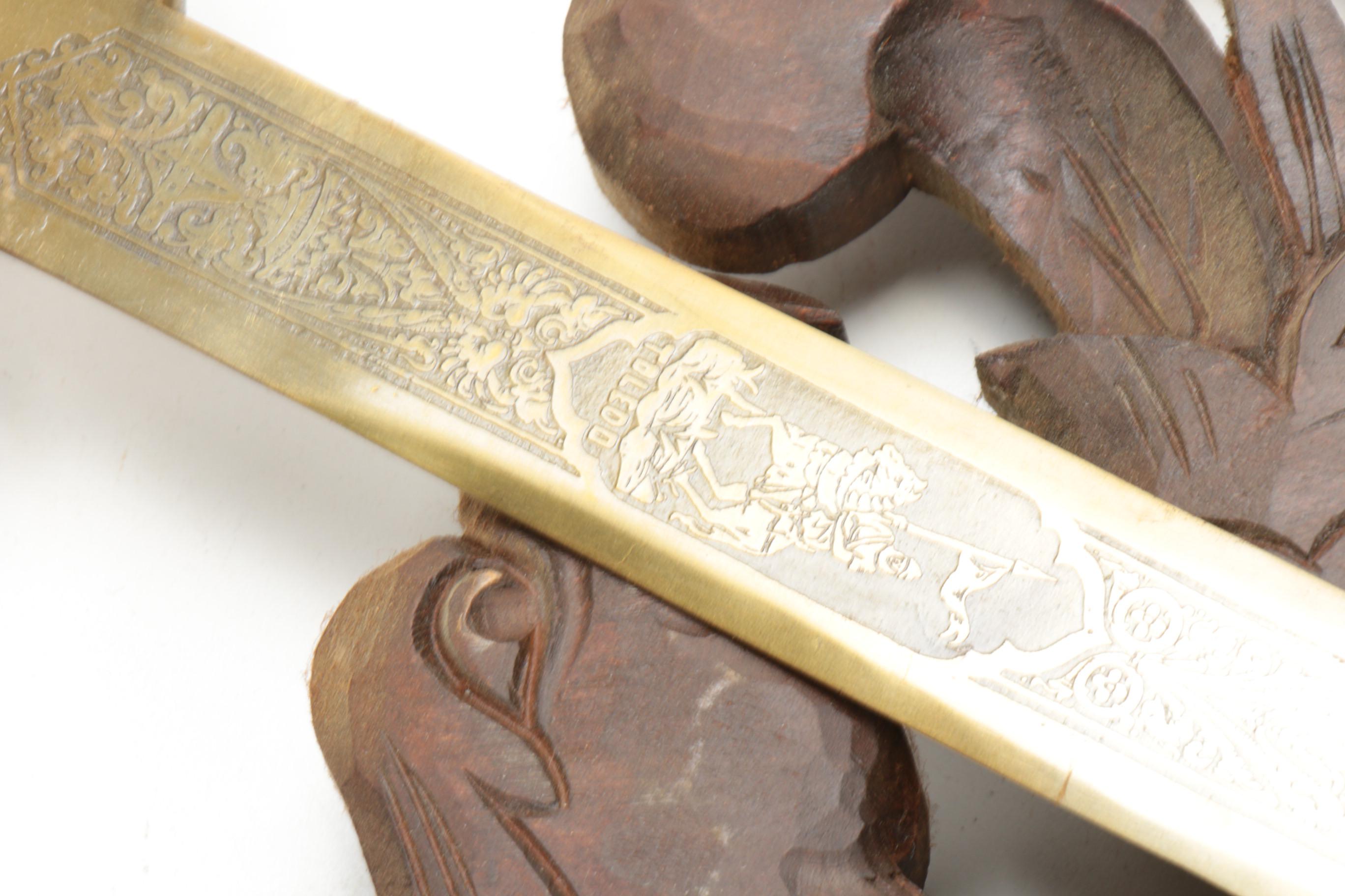 Coat of Arms of Toledo, Spain Wood Wall Plaque with Swords