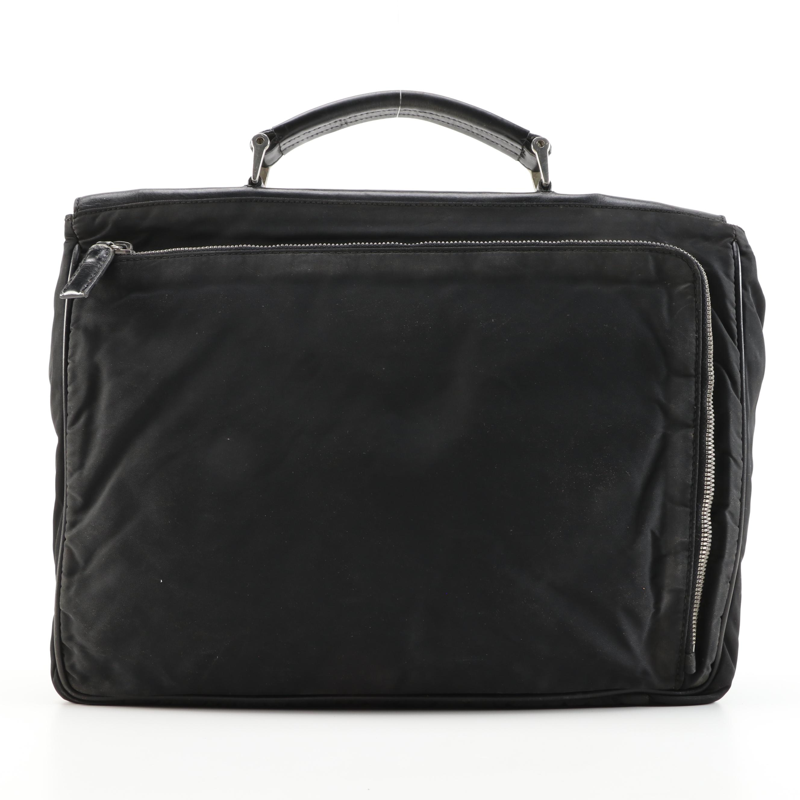 Prada Nappa Leather and Nylon Briefcase