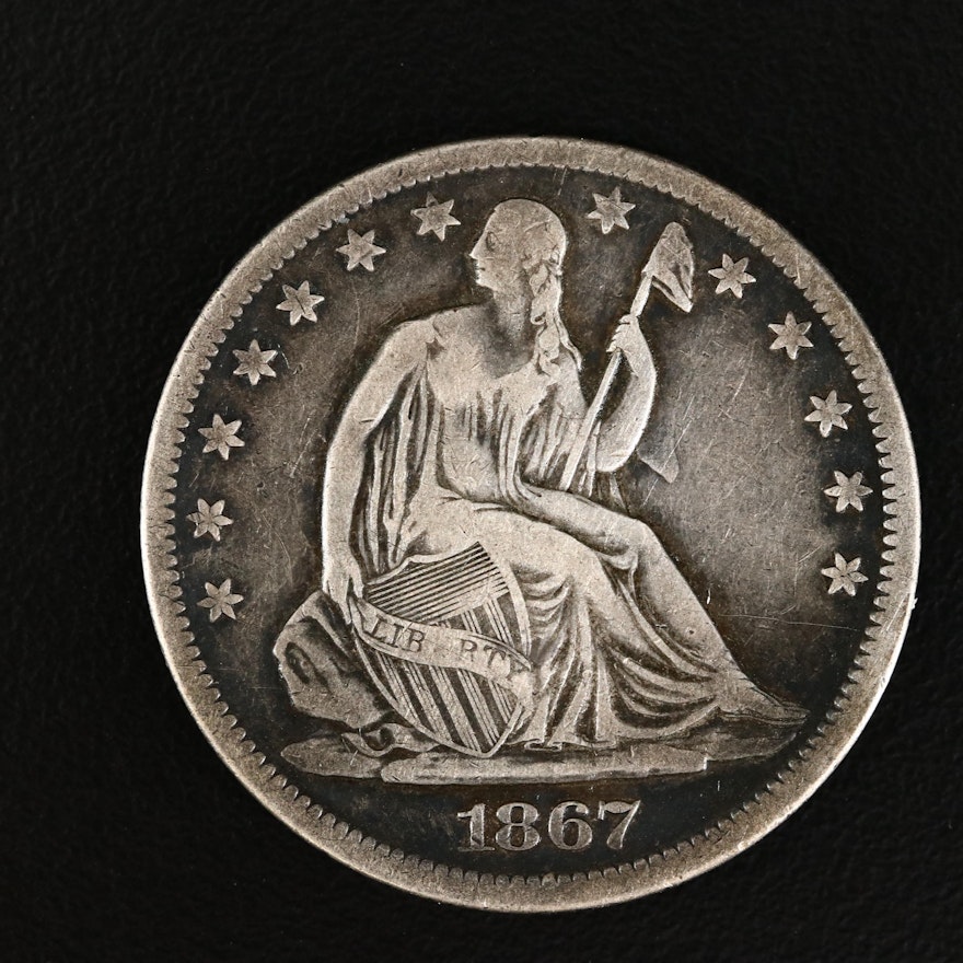 1867-S Liberty Seated Silver Half Dollar