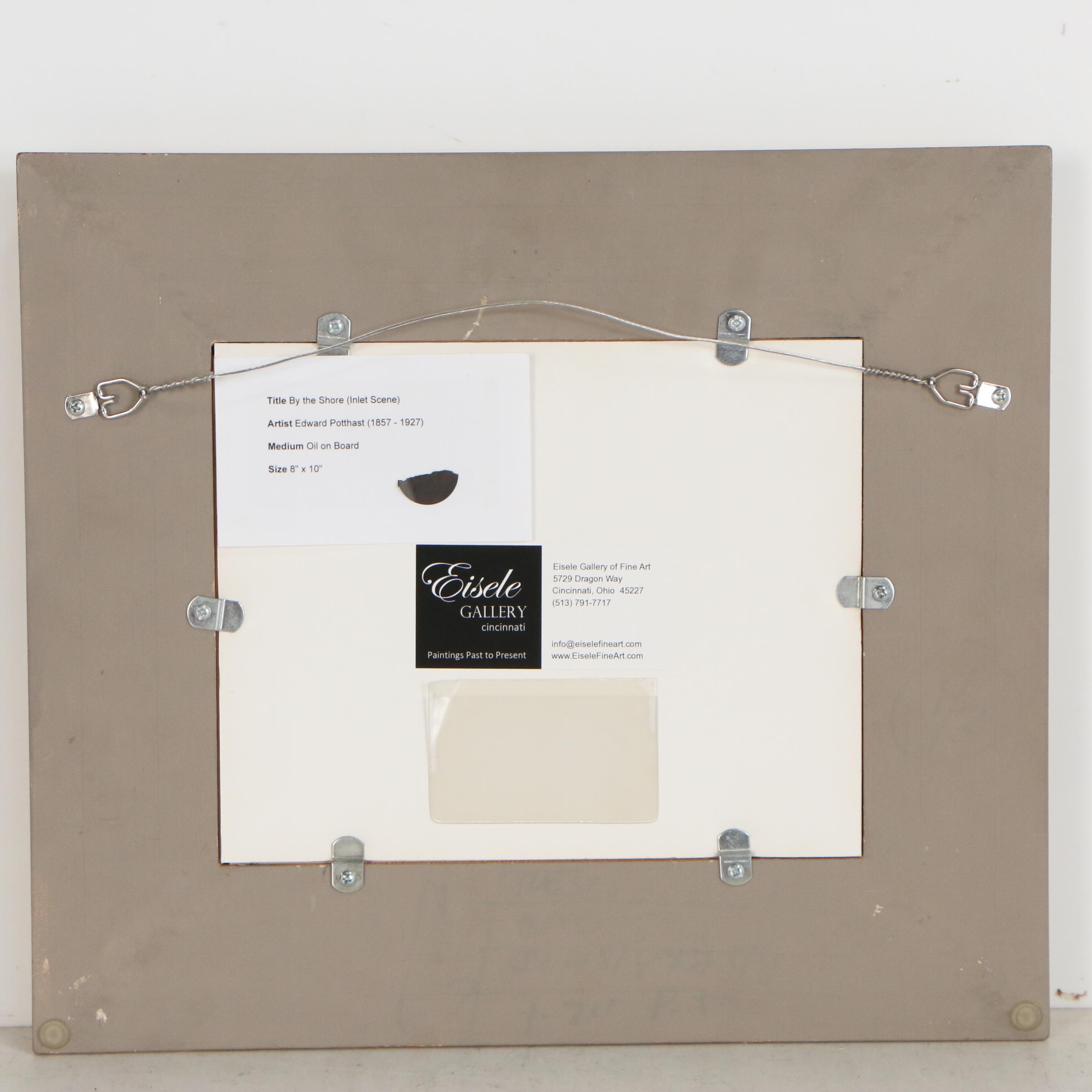 Edward Henry Potthast Oil Painting "By the Shore", Early 20th Century