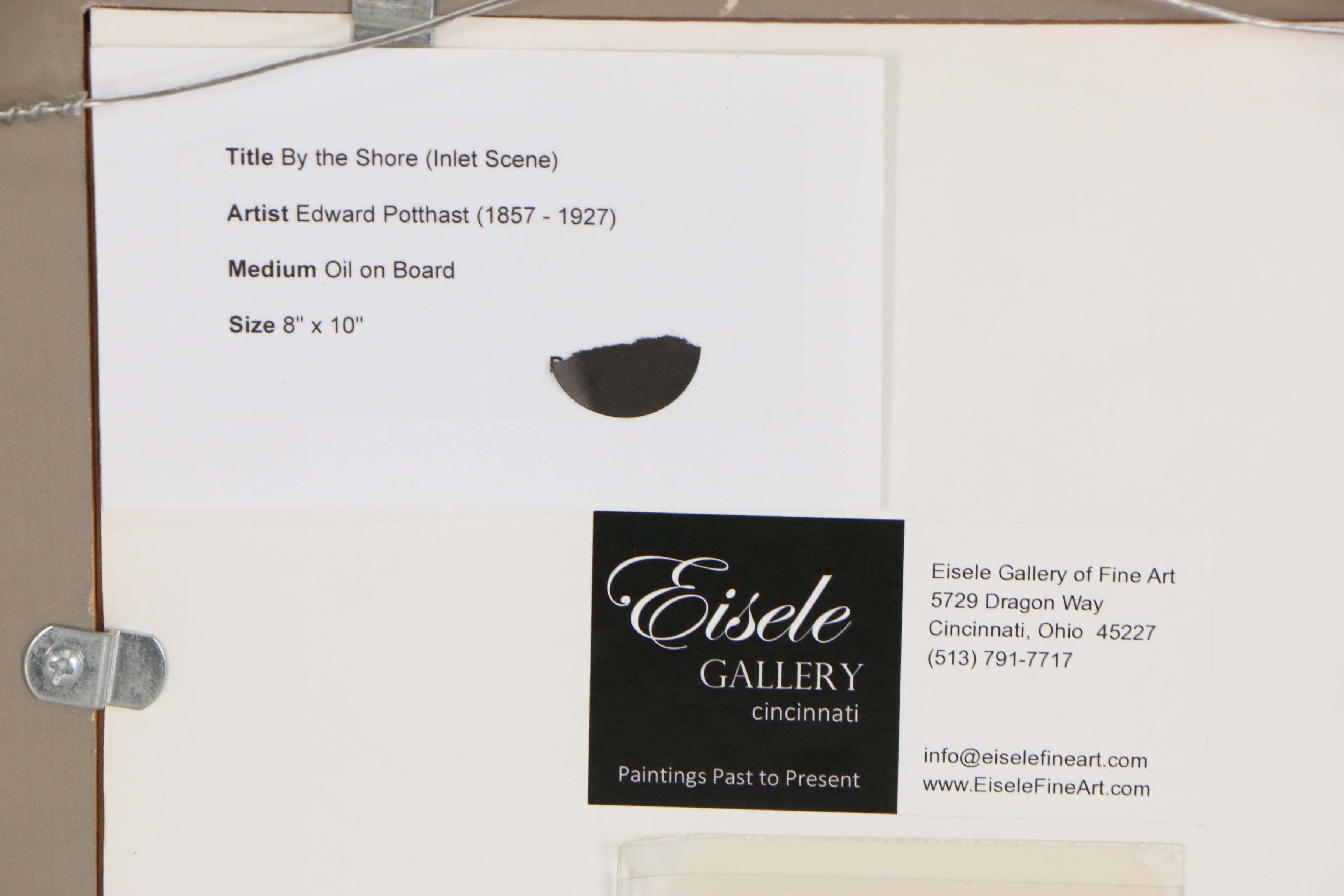 Edward Henry Potthast Oil Painting "By the Shore", Early 20th Century