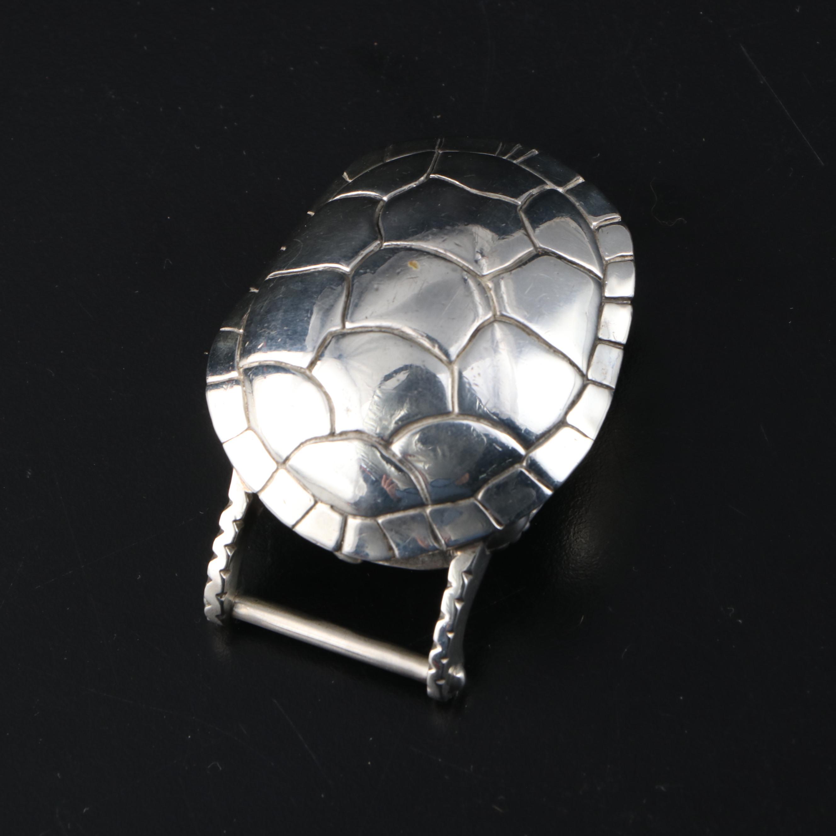 Barry Kieselstein-Cord Sterling Turtle Belt Buckle
