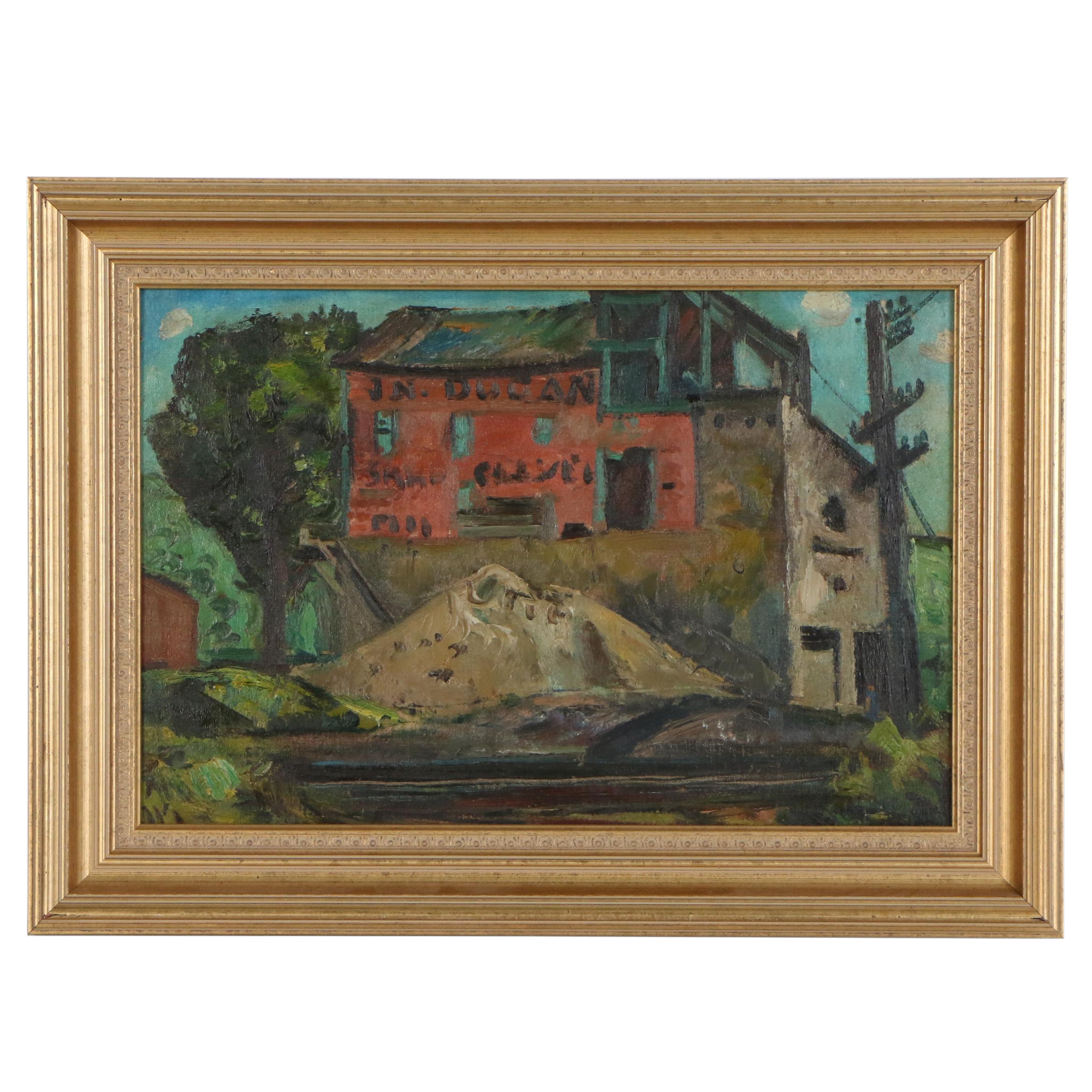 John Ellsworth Weis Oil Painting "The Dugan Building"