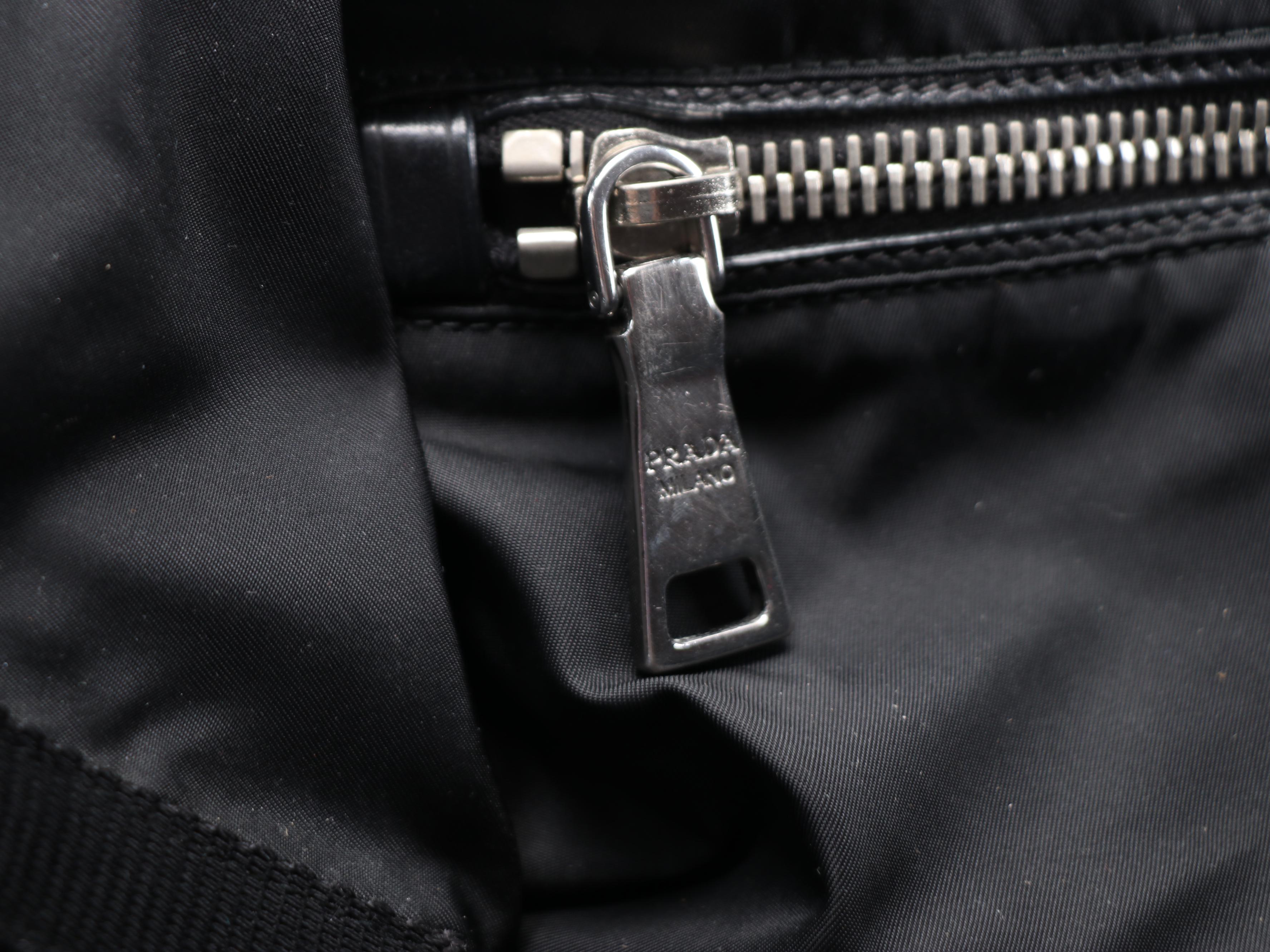 Prada Reversible Tote Bag in Brown Camouflage Print and Black Nylon