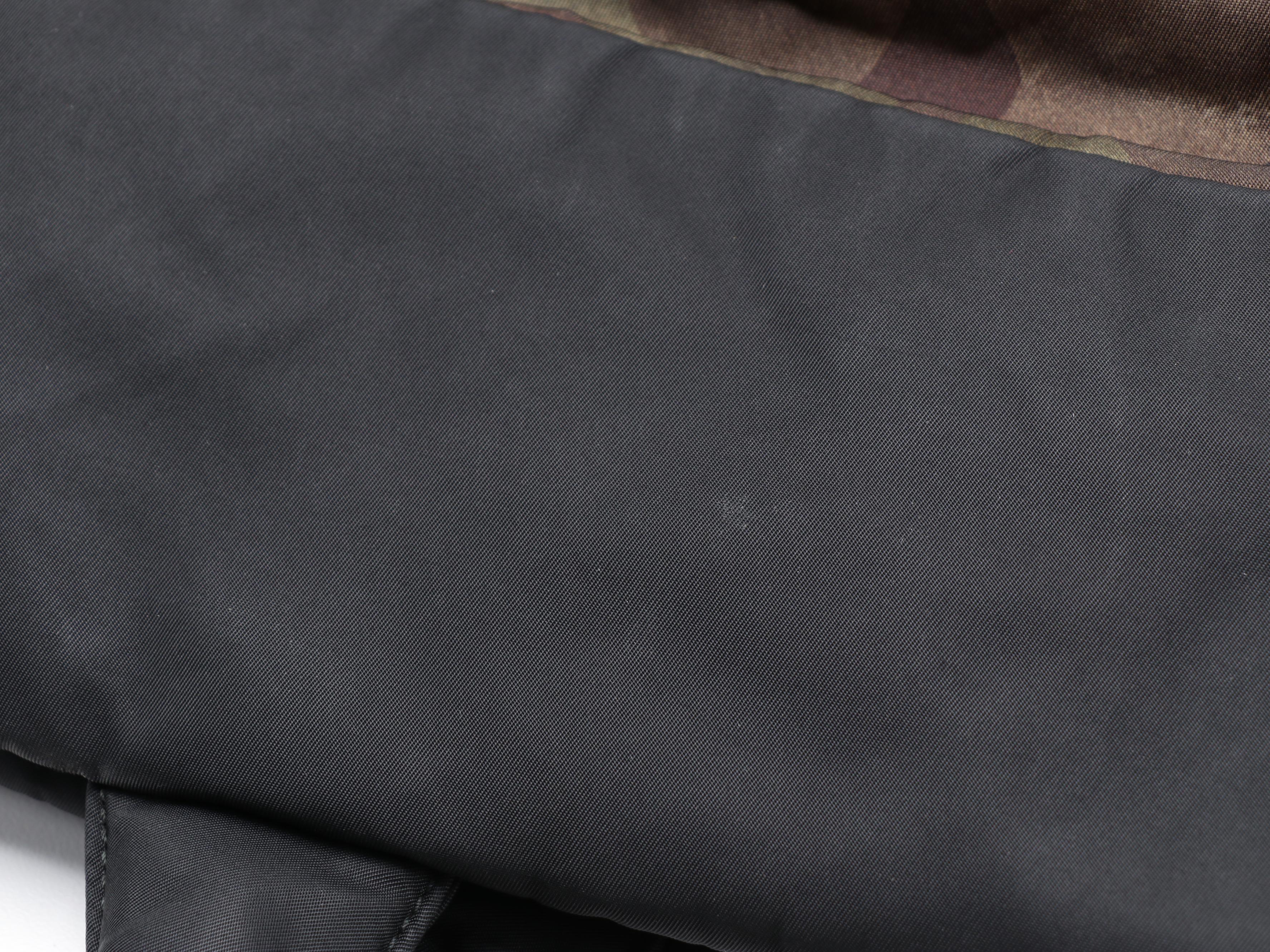 Prada Reversible Tote Bag in Brown Camouflage Print and Black Nylon