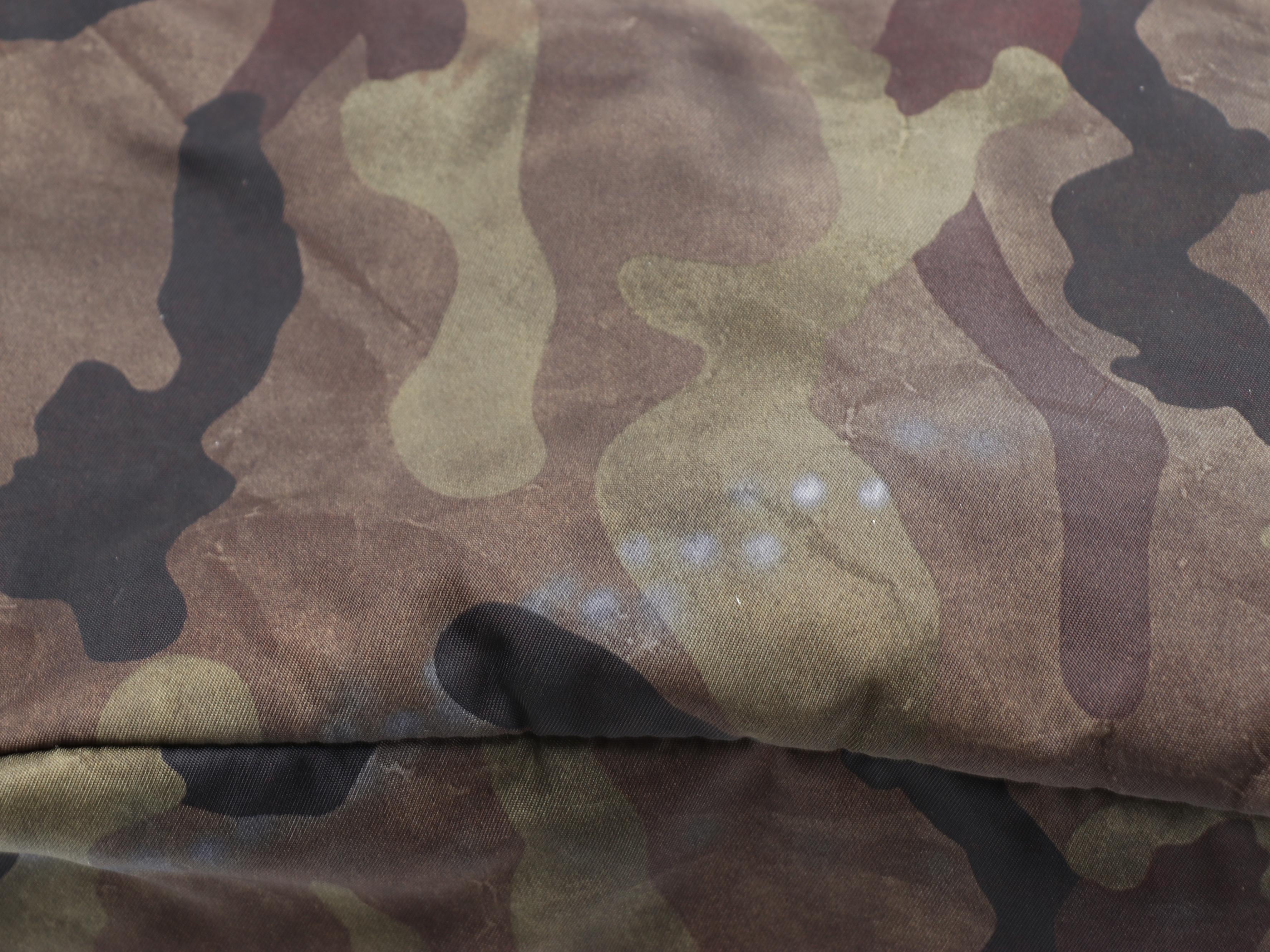 Prada Reversible Tote Bag in Brown Camouflage Print and Black Nylon