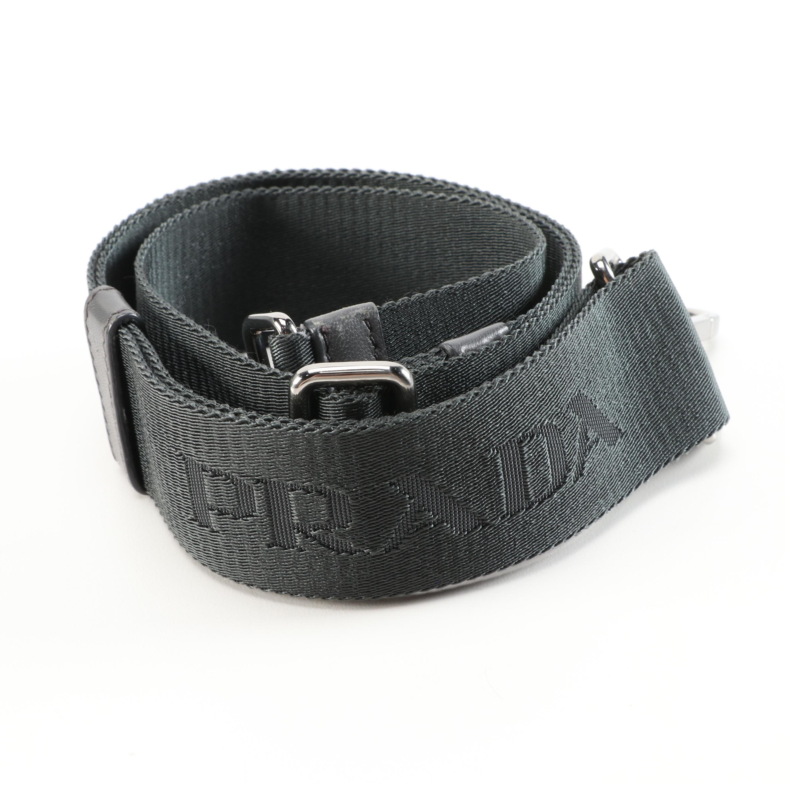 Prada Olive and Gray Tessuto Nylon Reversible Two-Way Tote Bag