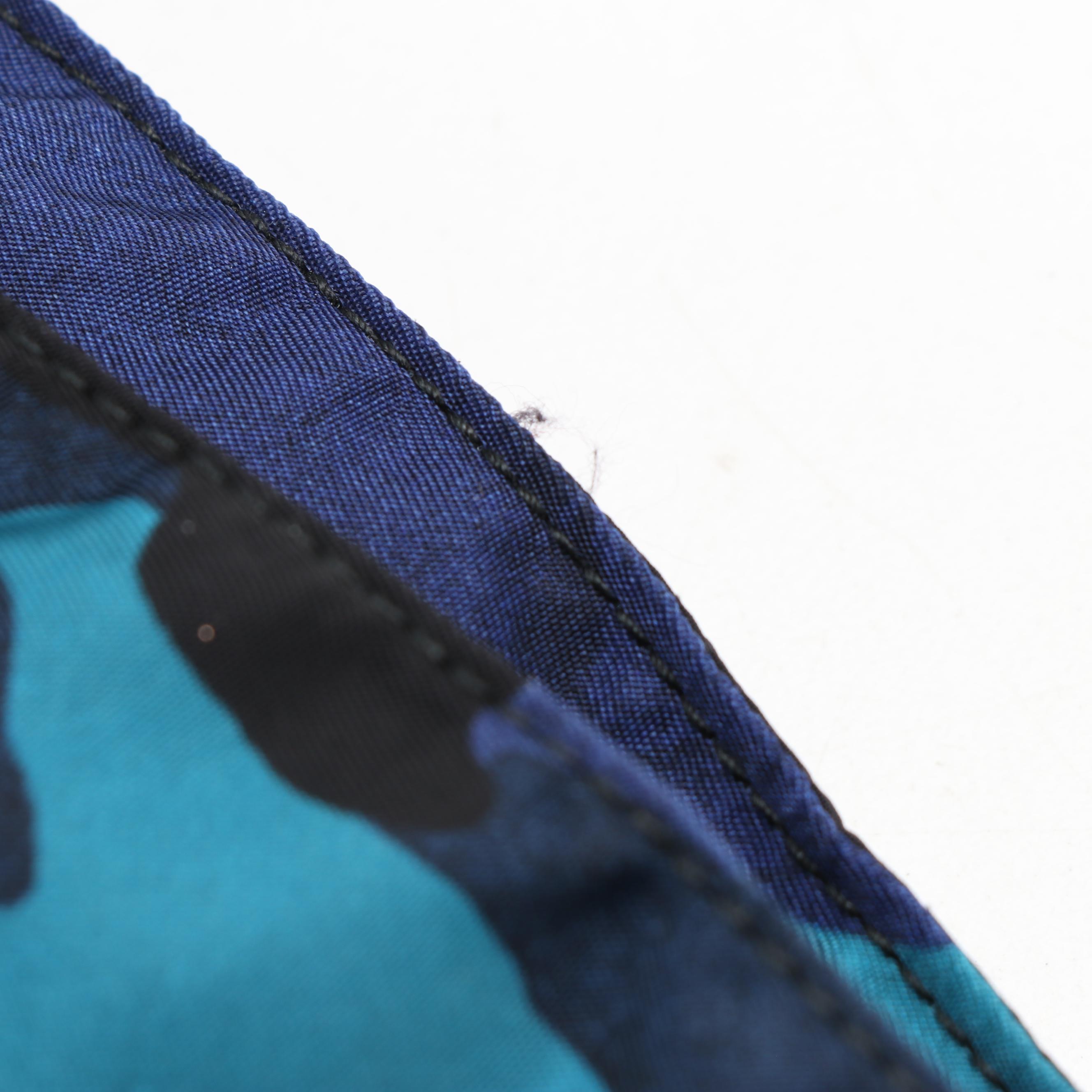 Prada Tote Bag in Blue and Black Camouflage Print Nylon