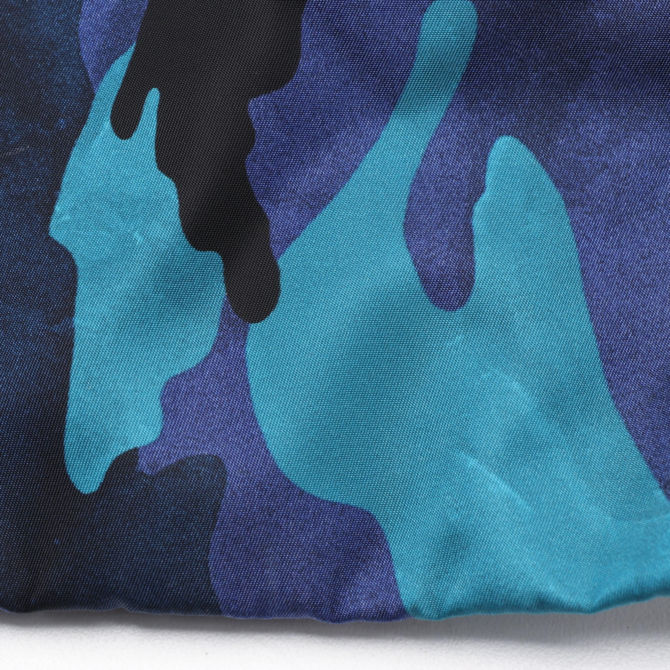 Prada Tote Bag in Blue and Black Camouflage Print Nylon