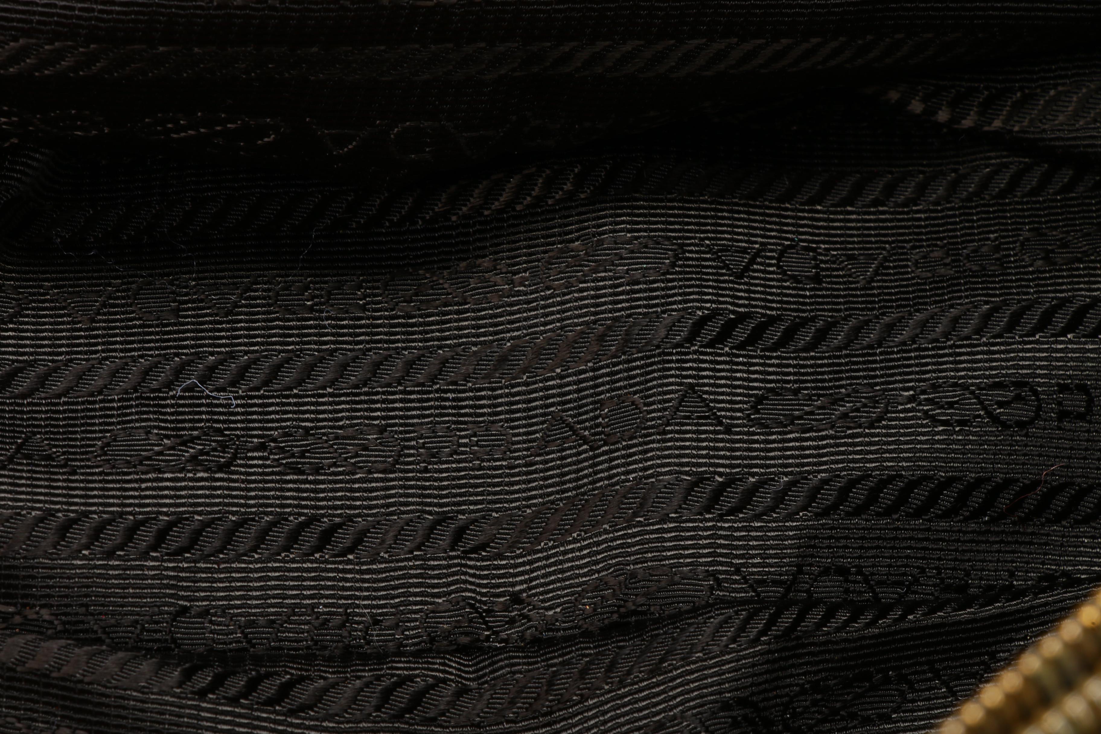 Prada Shoulder Bag in Metallic Bronze Vitello Daino Leather