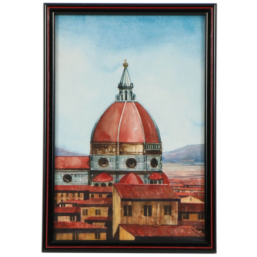 Florence Duomo Watercolor Painting