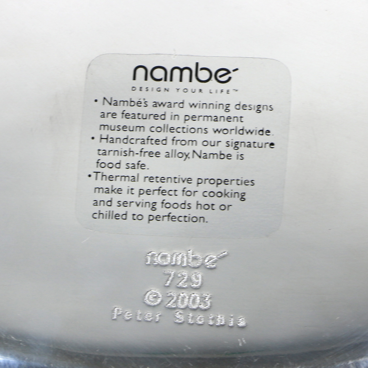 Nambé  Modern "Eclipse" Cheese Platter Designed by Peter Stathis