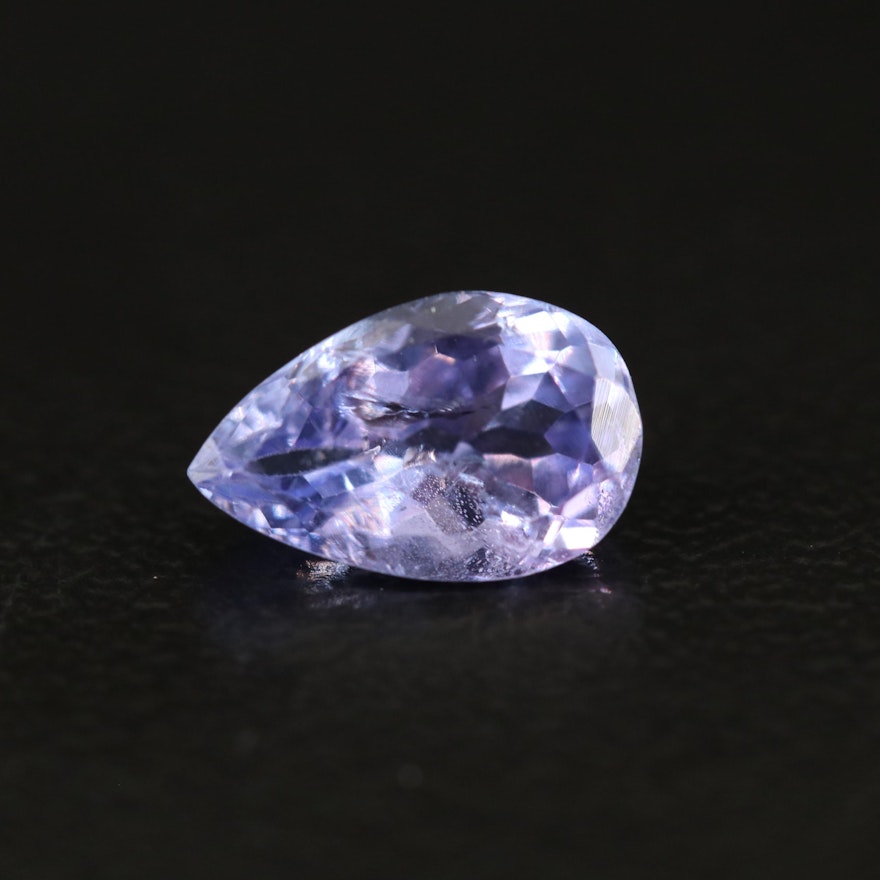 Loose 1.34 CT Pear Faceted Tanzanite