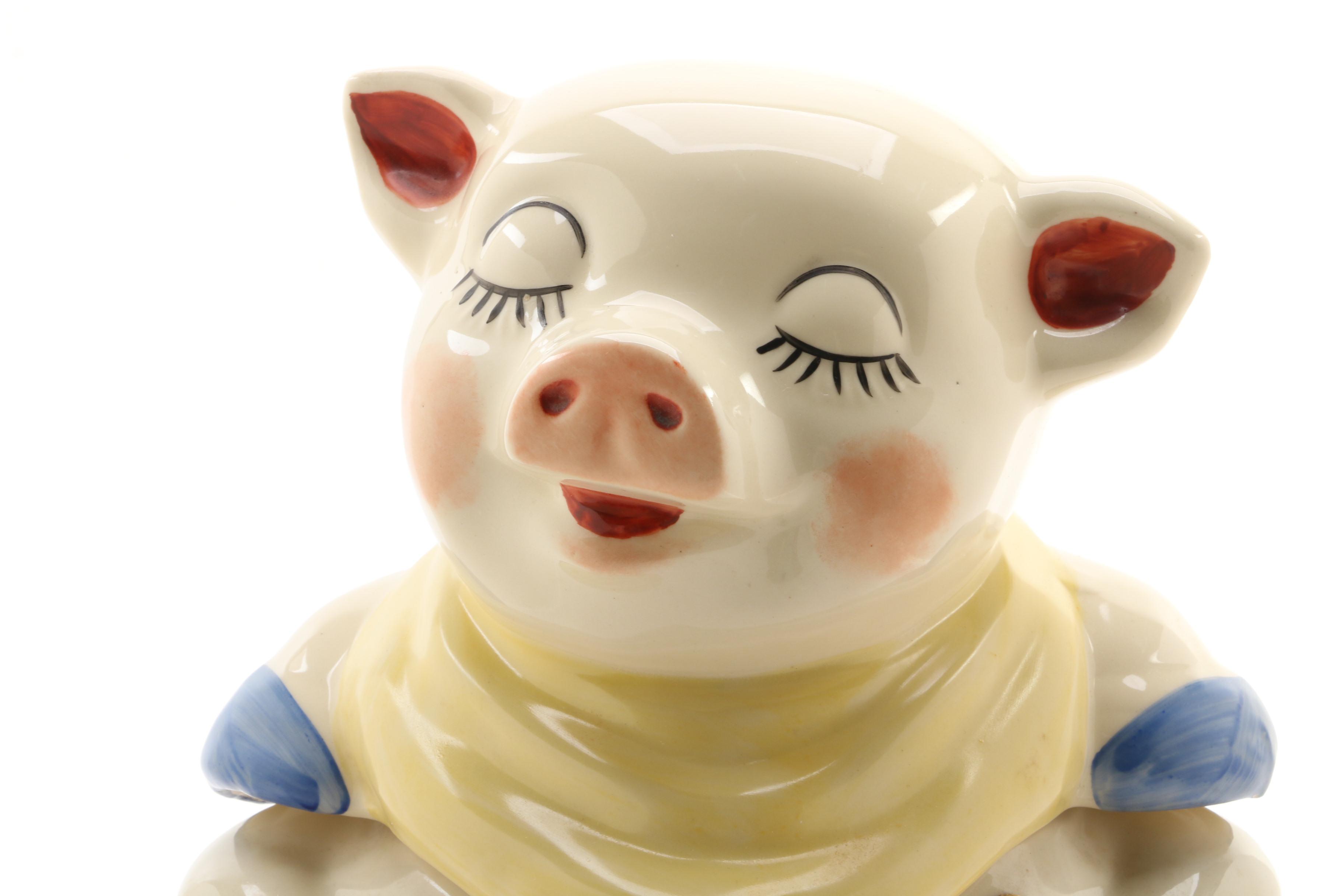 Shawnee Pottery Co. "Smiley" Pig Cookie Jar, 1940s