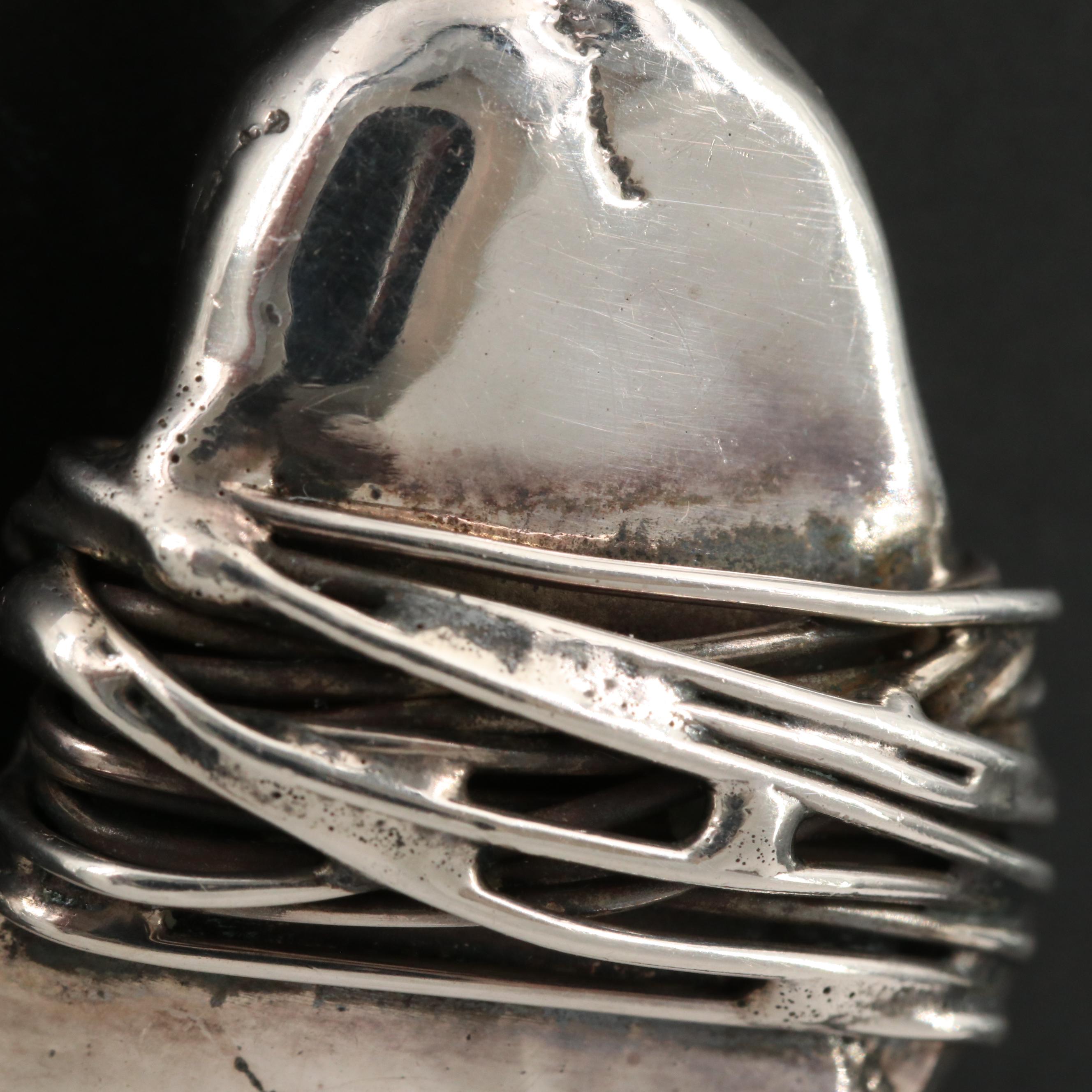 Sergio Bustamante Sterling Silver Wrapped Pendant Necklace