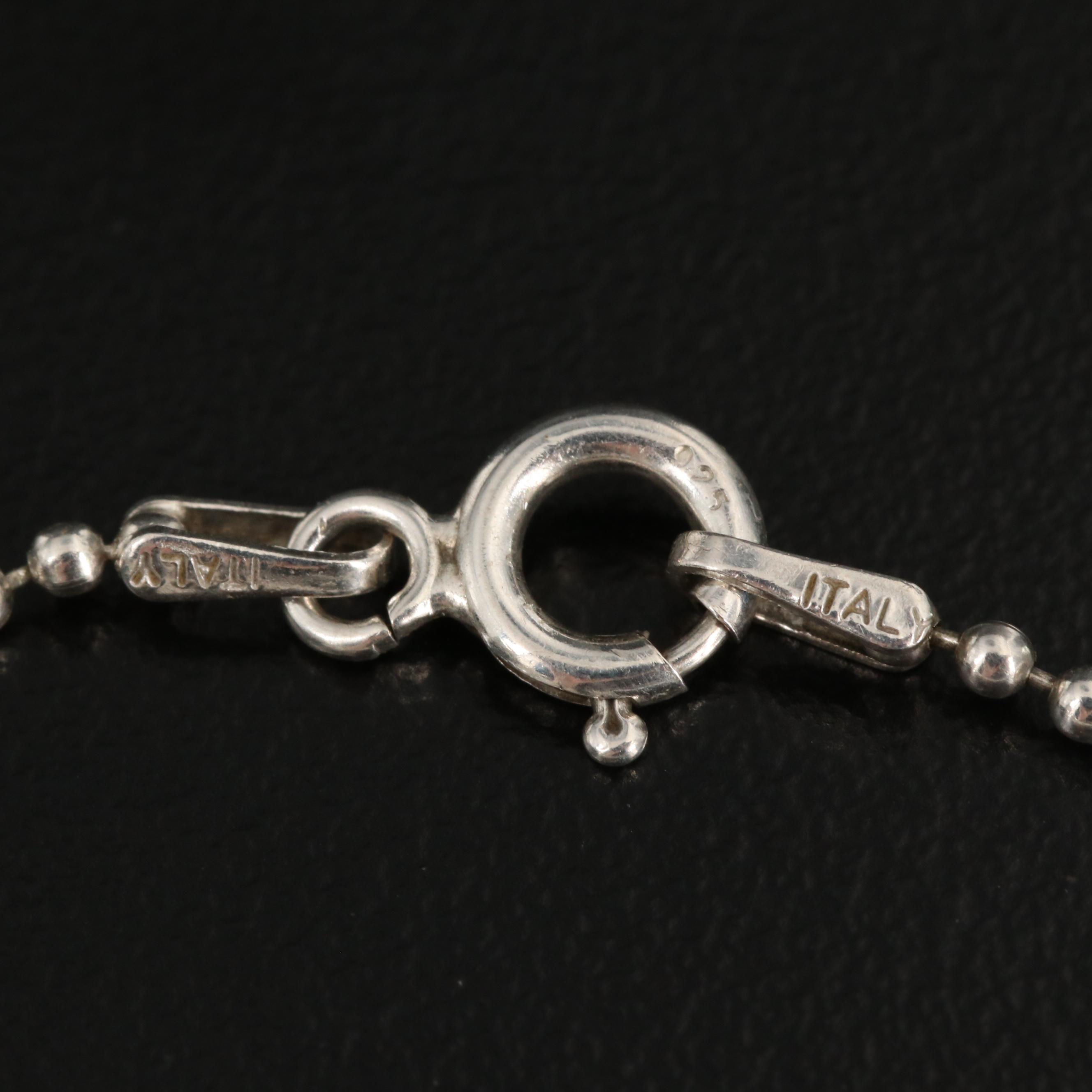 Sergio Bustamante Sterling Silver Wrapped Pendant Necklace