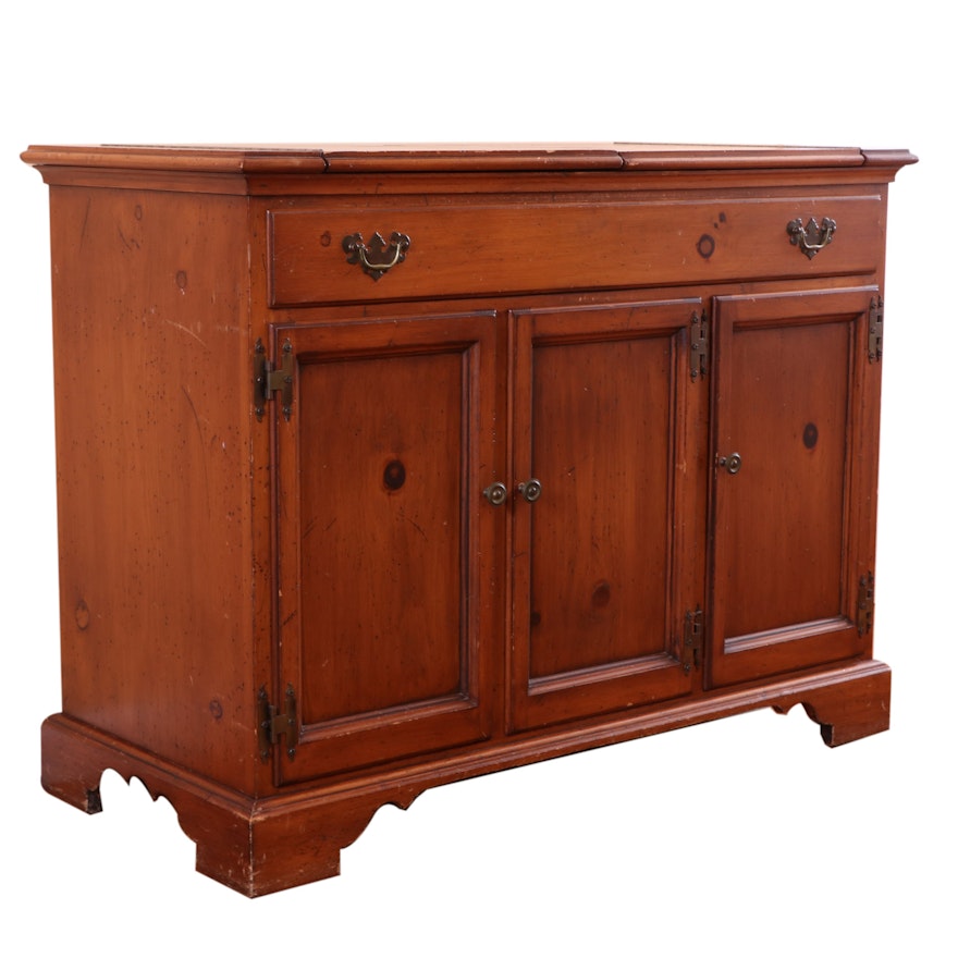 Pine Flip Top Buffet Server, Mid to Late 20th Century