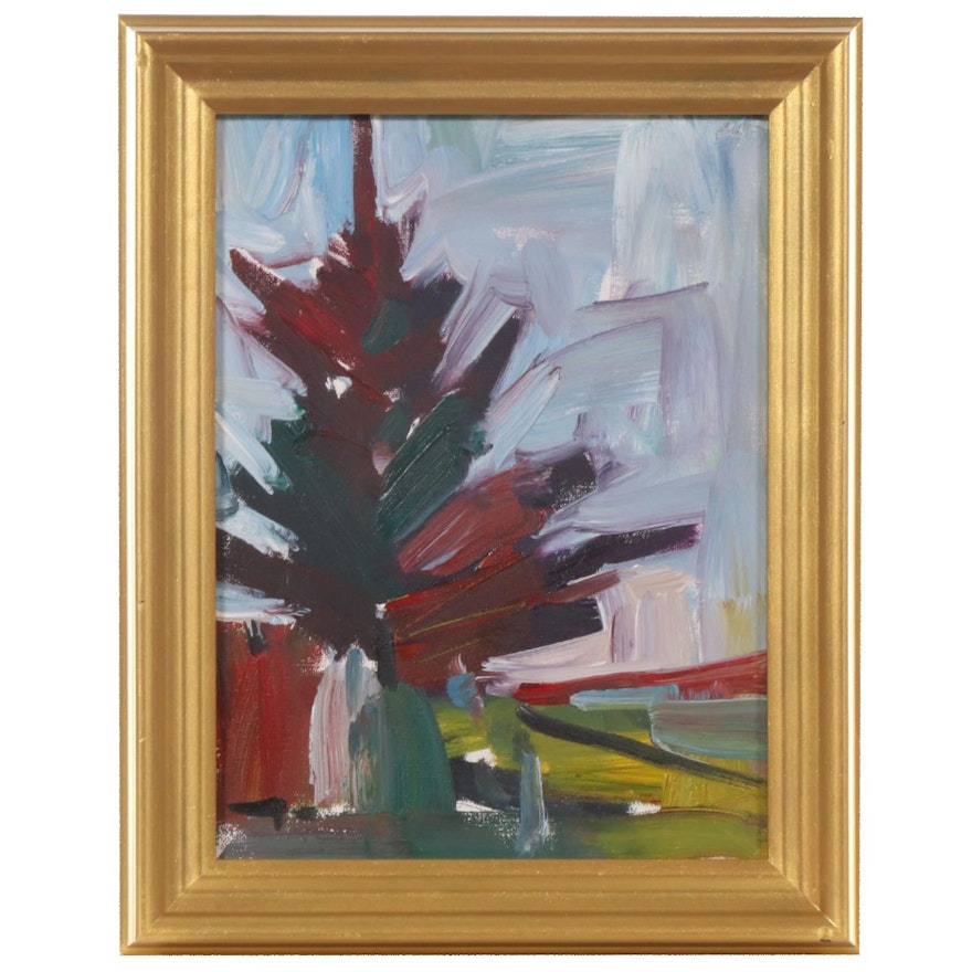 Jose Trujillo Oil Painting "Pine Light", 2019