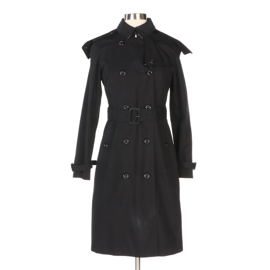 Burberry Double-Breasted Trench Coat with Removable Hood and Liner