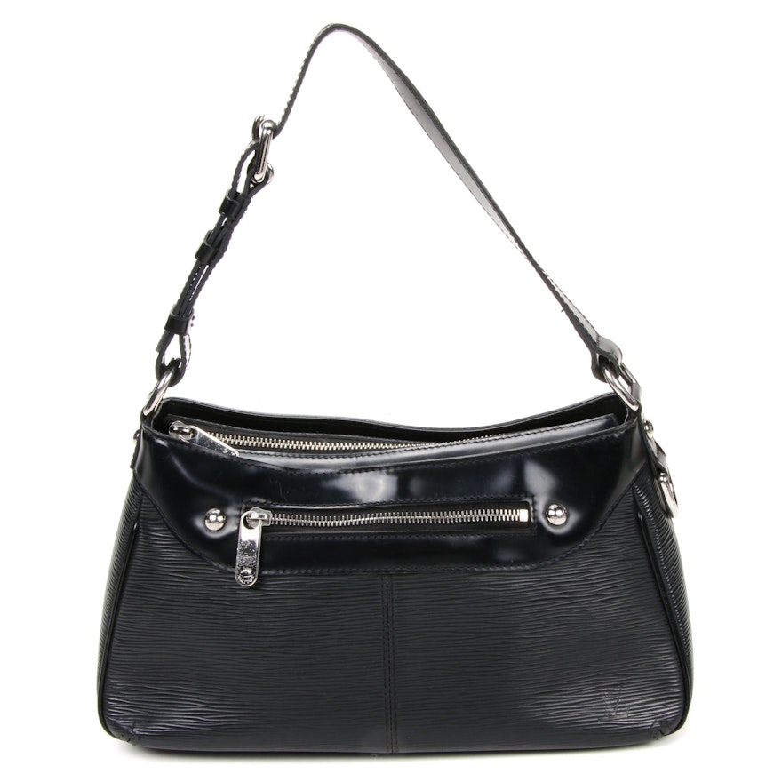 Louis Vuitton Turenne PM Shoulder Bag in Black Epi and Smooth Leather