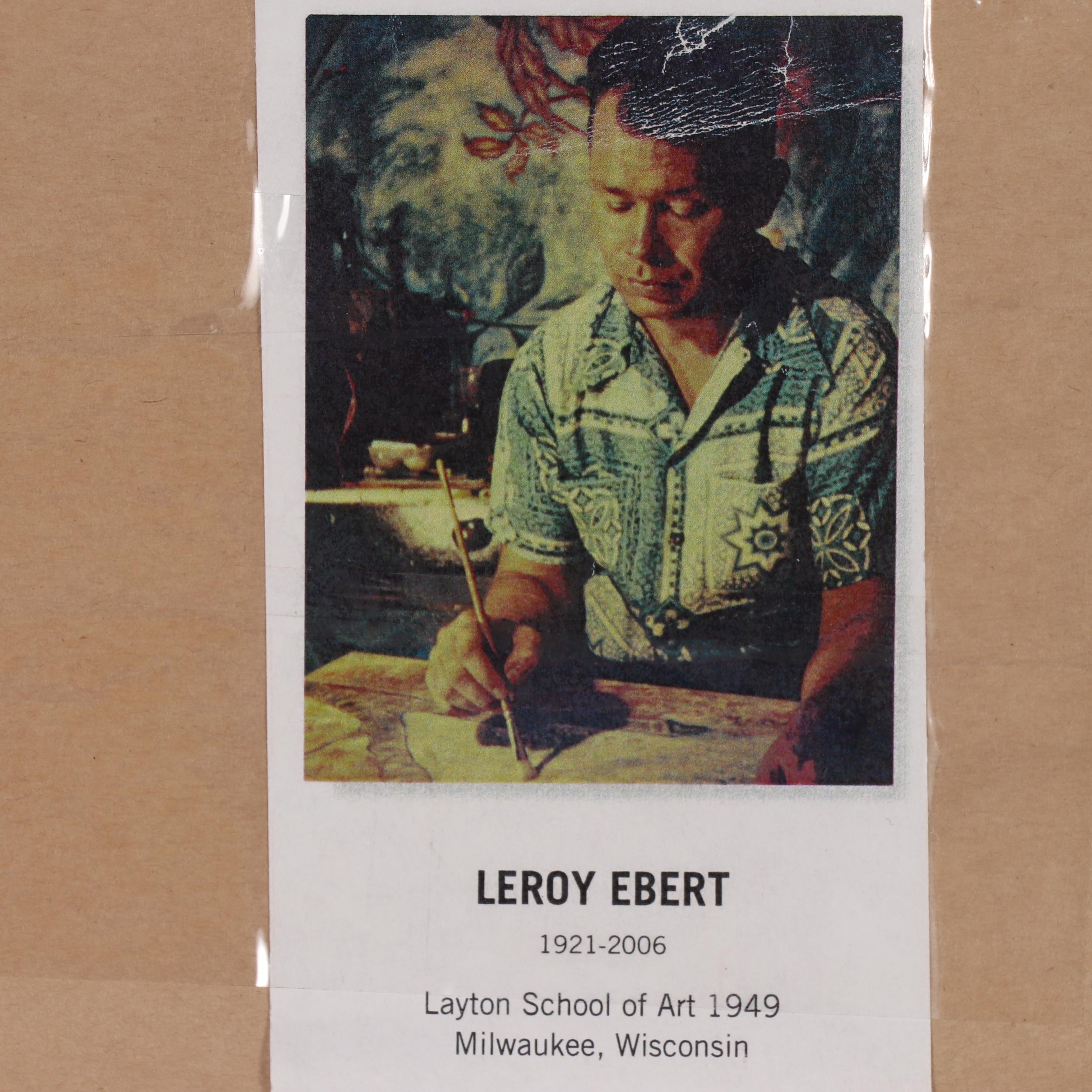 Modernist Still Life Casein Painting Attributed to Leroy Ebert