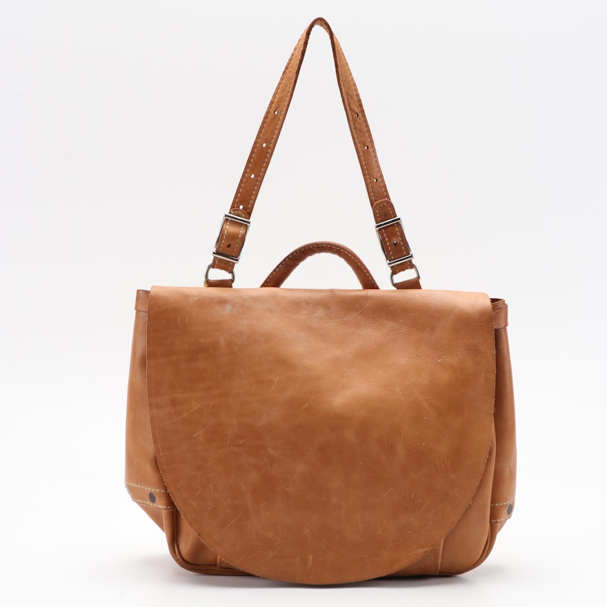 Nicholas Tan Leather Two-Way Briefcase