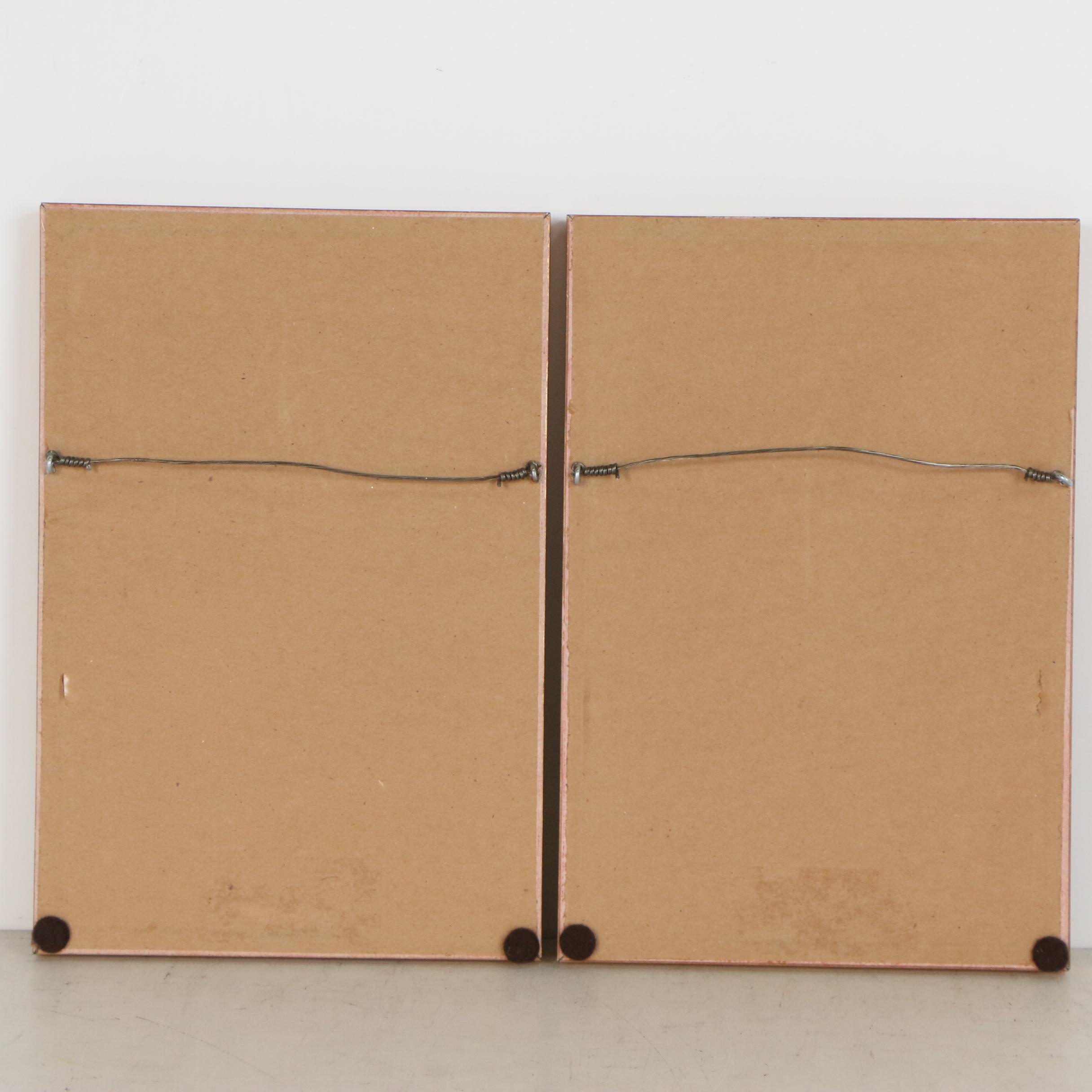 East Asian Ink and Watercolor Paintings, Late 20th Century