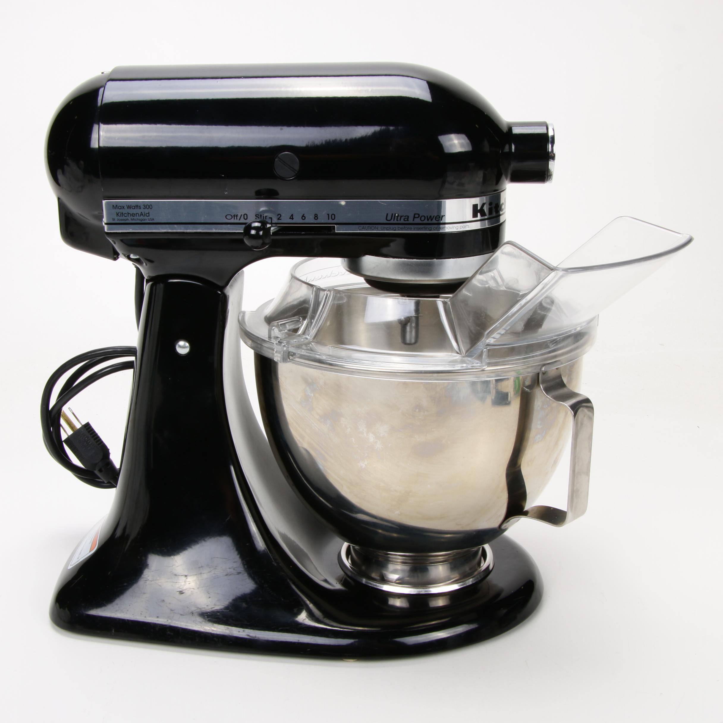 Black KitchenAid Ultra Power Tilt-Head Stand Mixer with Attachments
