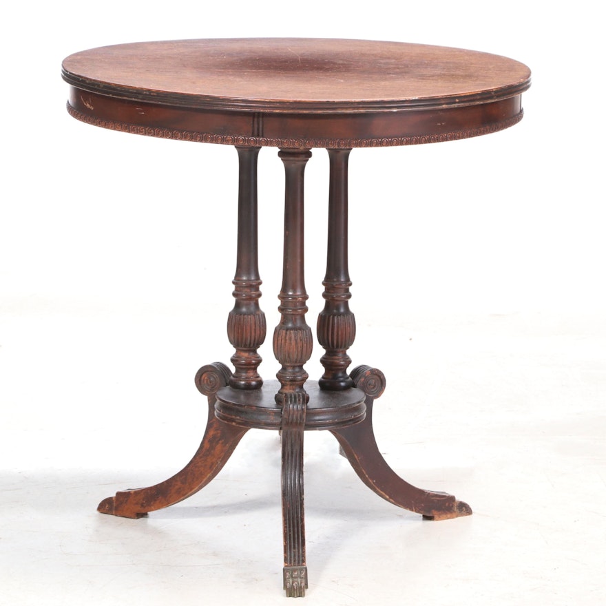 Classical Style Mahogany-Veneered and Stained Side Table, 20th Century