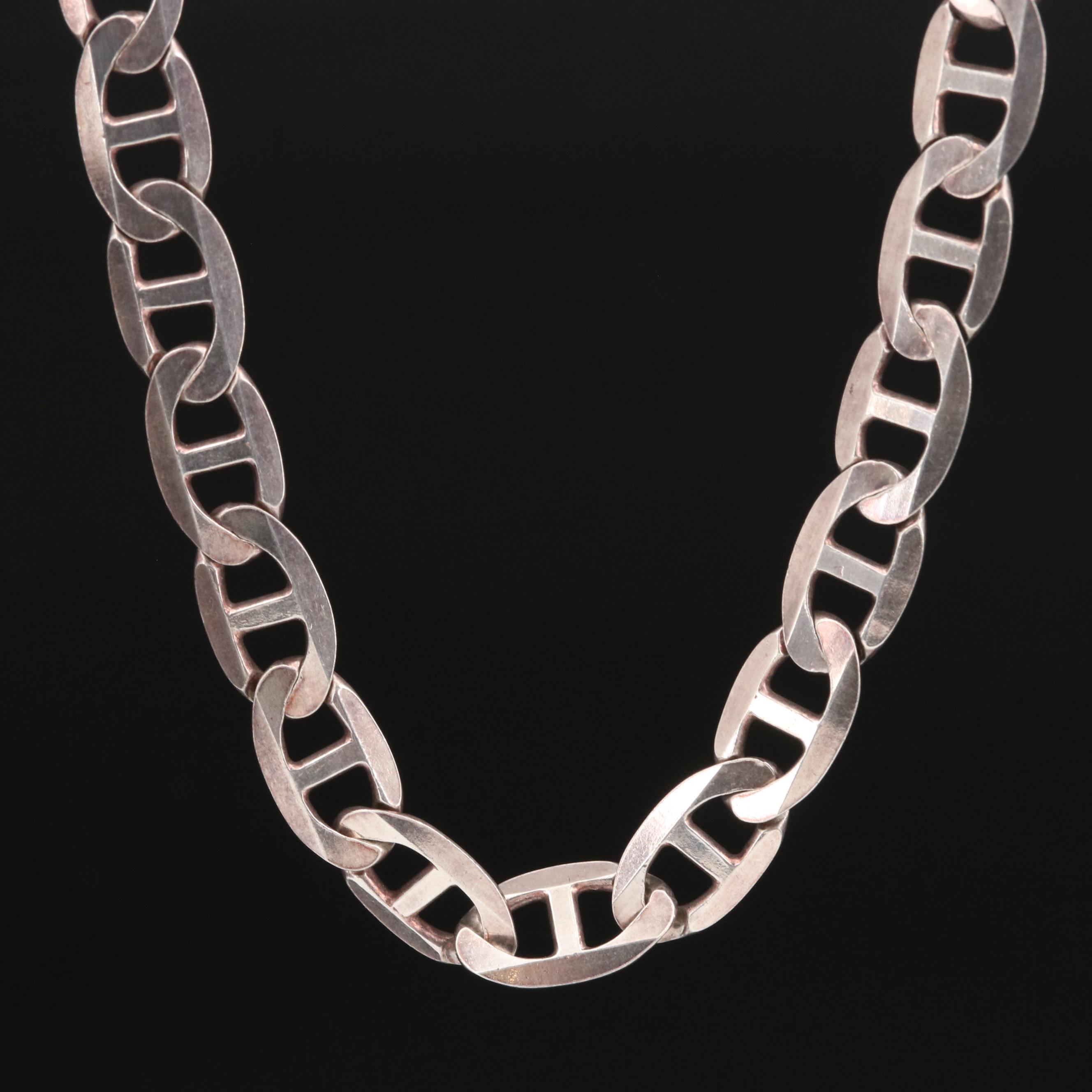 Sterling Silver Mariner Chain Necklace