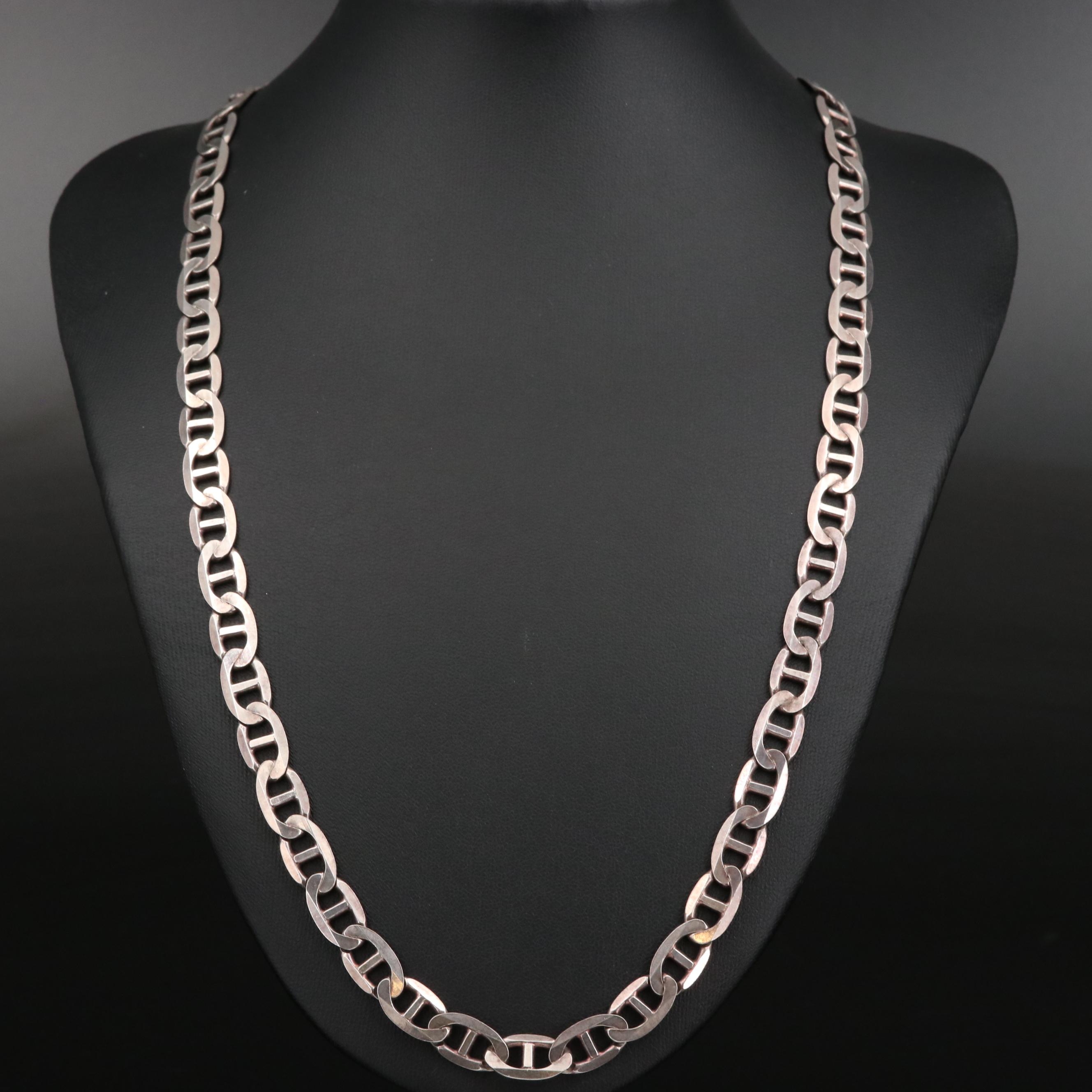 Sterling Silver Mariner Chain Necklace