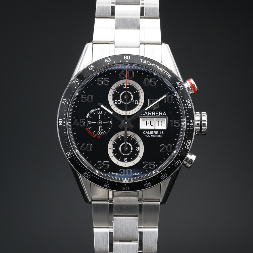 TAG Heuer Carrera Calibre 16 Stainless Steel Chronograph Wristwatch