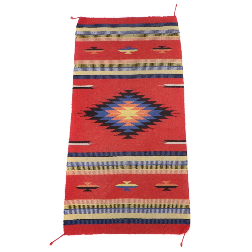 5'4 x 2'7 Southwestern Style Woven Saddle Blanket