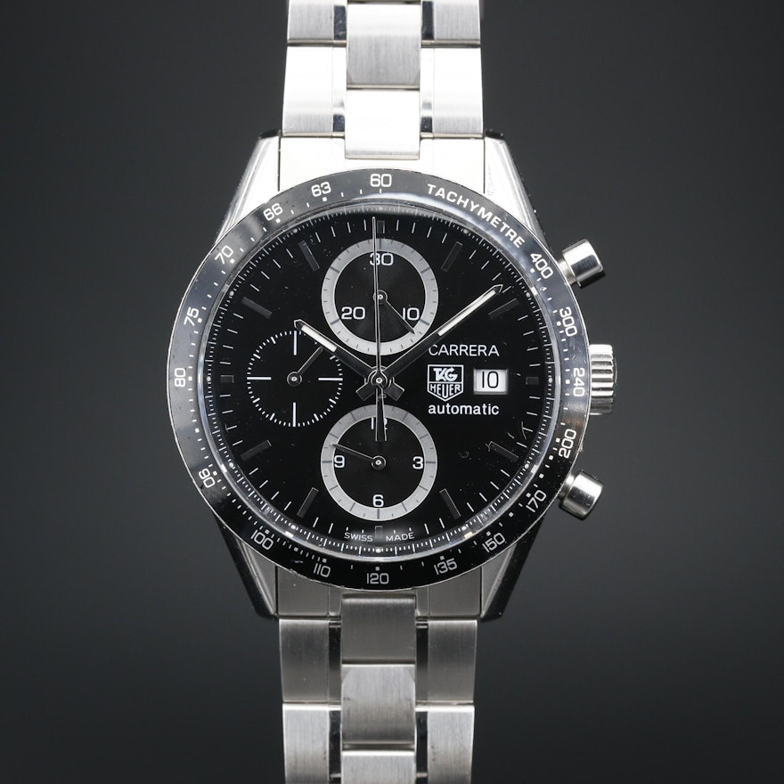 TAG Heuer Carrera Chrono with Date Stainless Steel Automatic Wristwatch